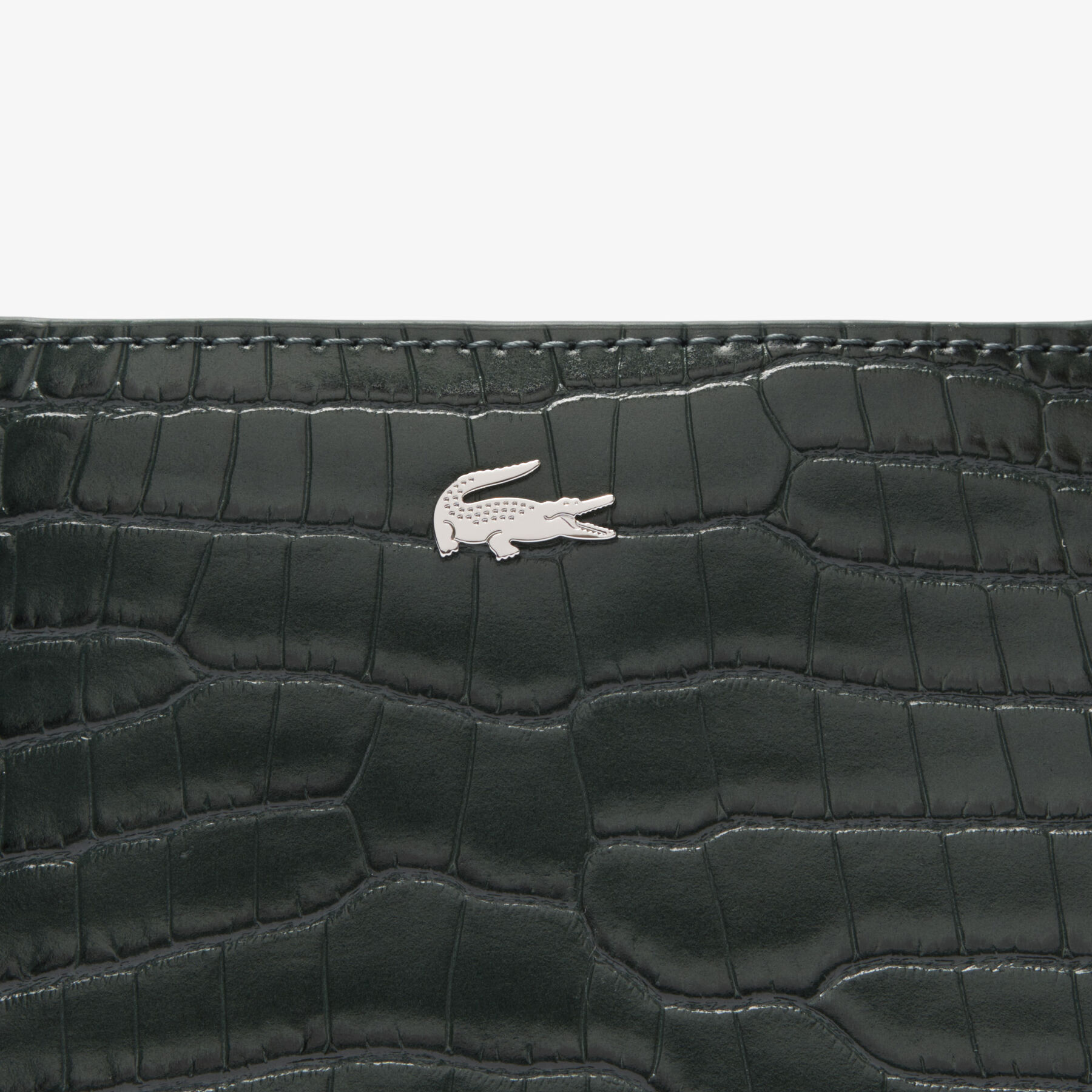 Small Chantaco Embossed Leather Half Moon Bag lacoste small chantaco embossed leather half moon bag