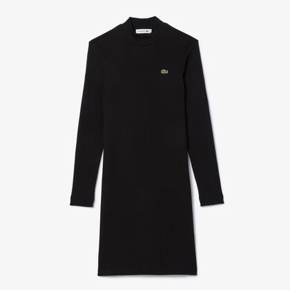 Slim Fit Ribbed Cotton Dress