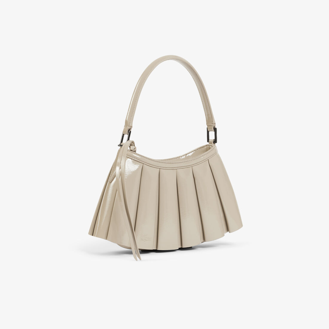 lacoste runway small patent leather lenglen purse