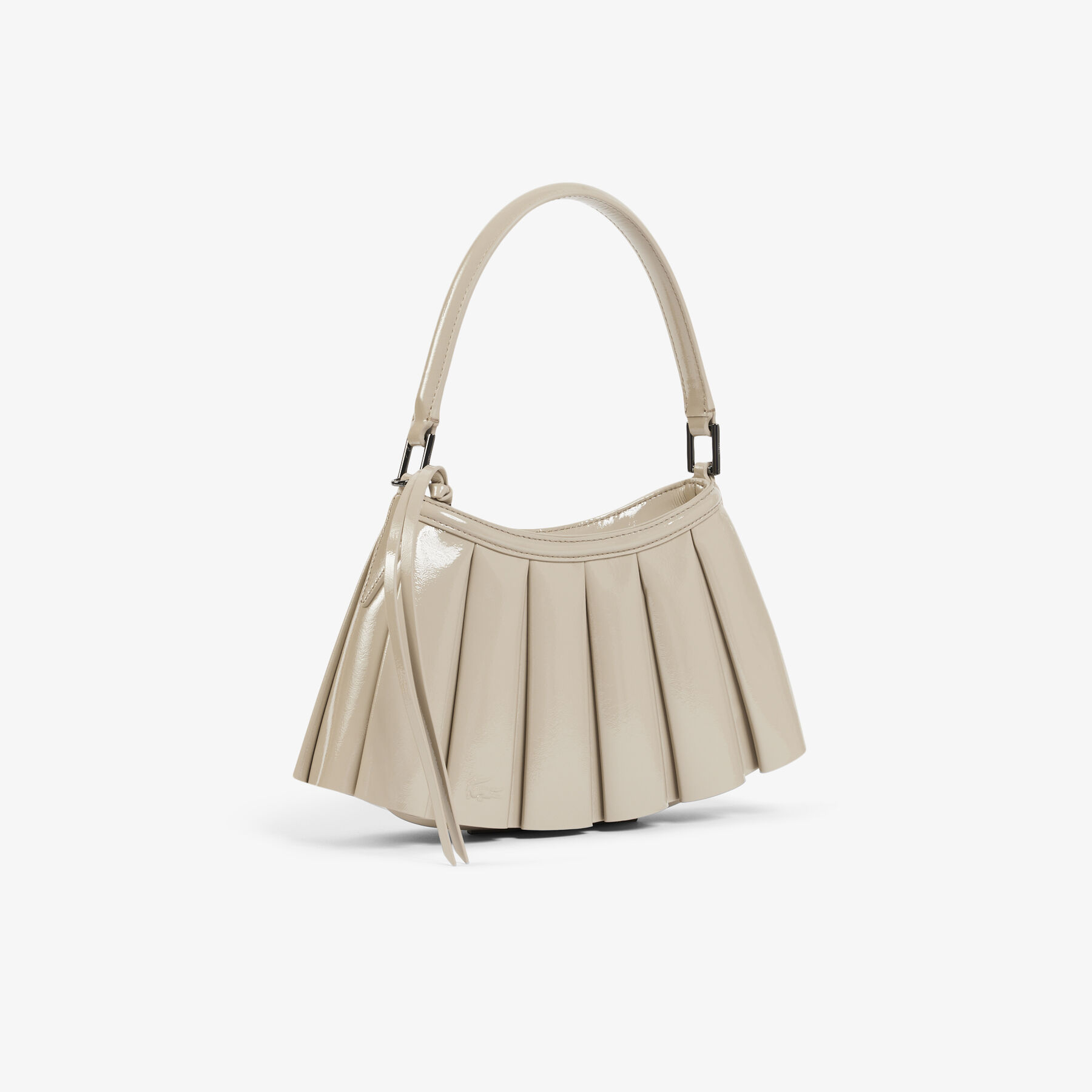 lacoste runway small patent leather lenglen purse