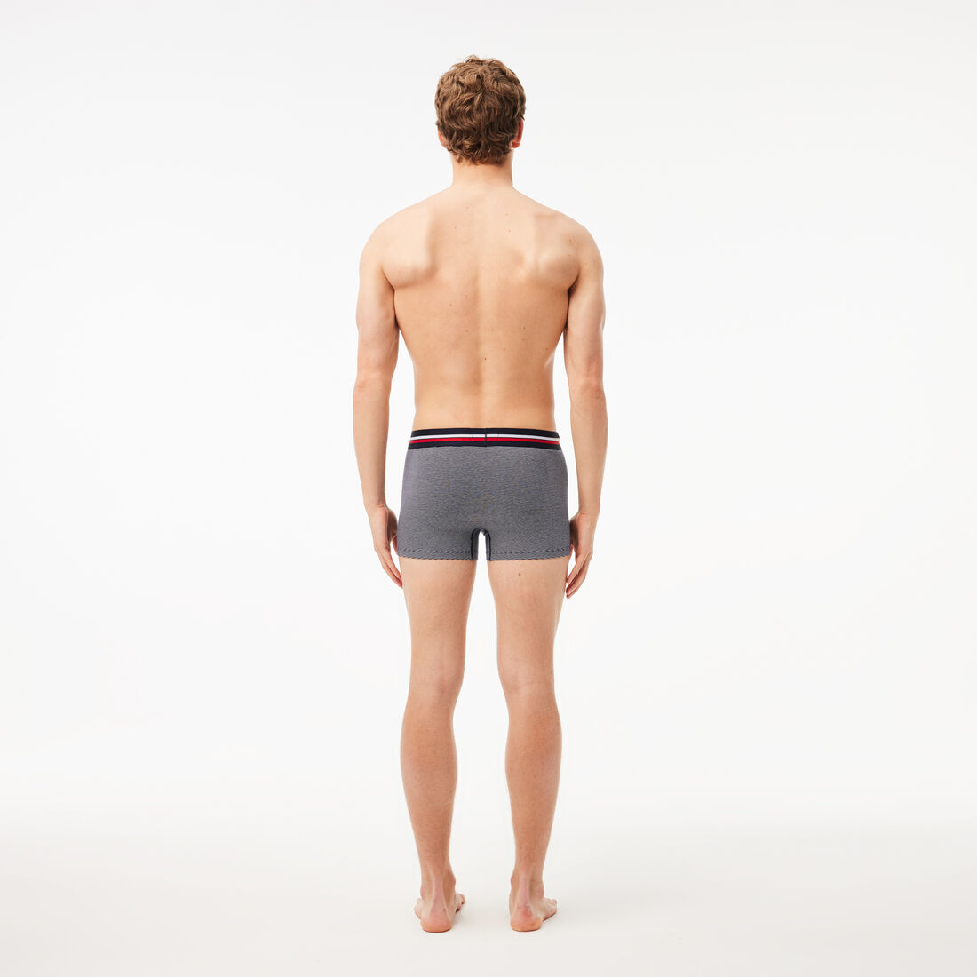 طقم بوكسر بحزام خصر بثلاثة ألوان وشعار الماركة، 3 قطع Pack Of 3 Iconic Trunks With Three-Tone Waistband - 5H3413-00-525