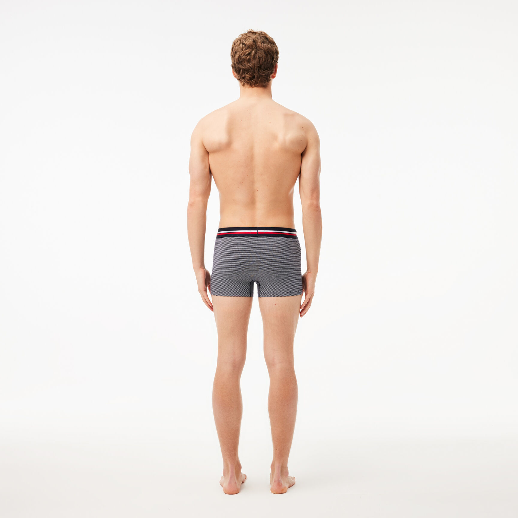 طقم بوكسر بحزام خصر بثلاثة ألوان وشعار الماركة، 3 قطع Pack Of 3 Iconic Trunks With Three-Tone Waistband - 5H3413-00-525