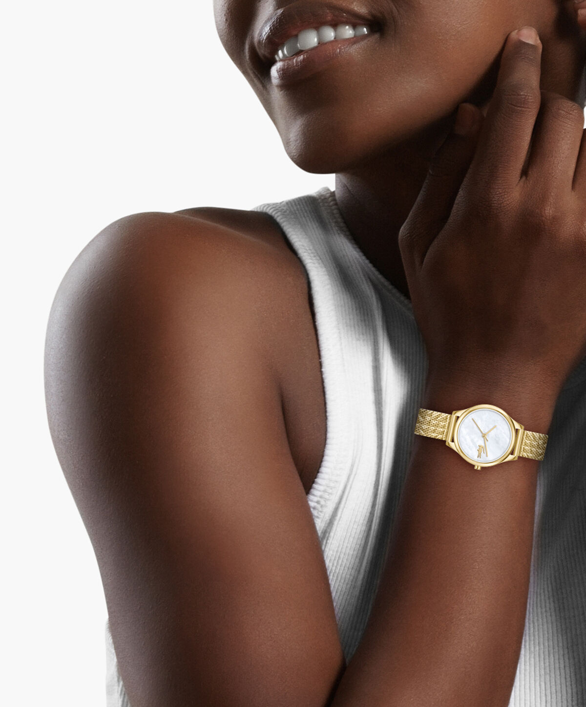 Thin Gold-plated Steel Women's Watch
