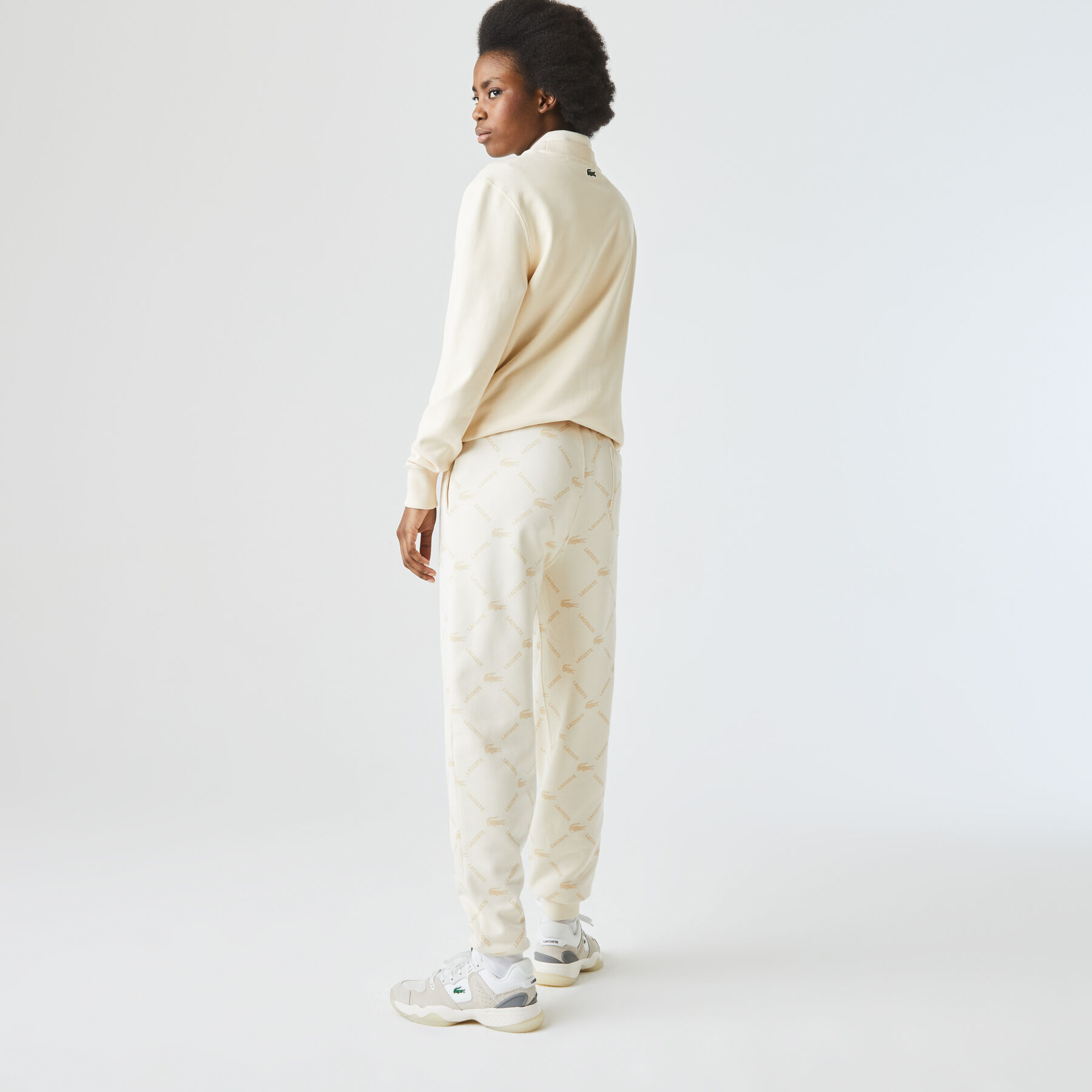 لاكوست بنطال رياضي صوف للجنسين مجموعة lacoste live وتفاصيل مطبوعة