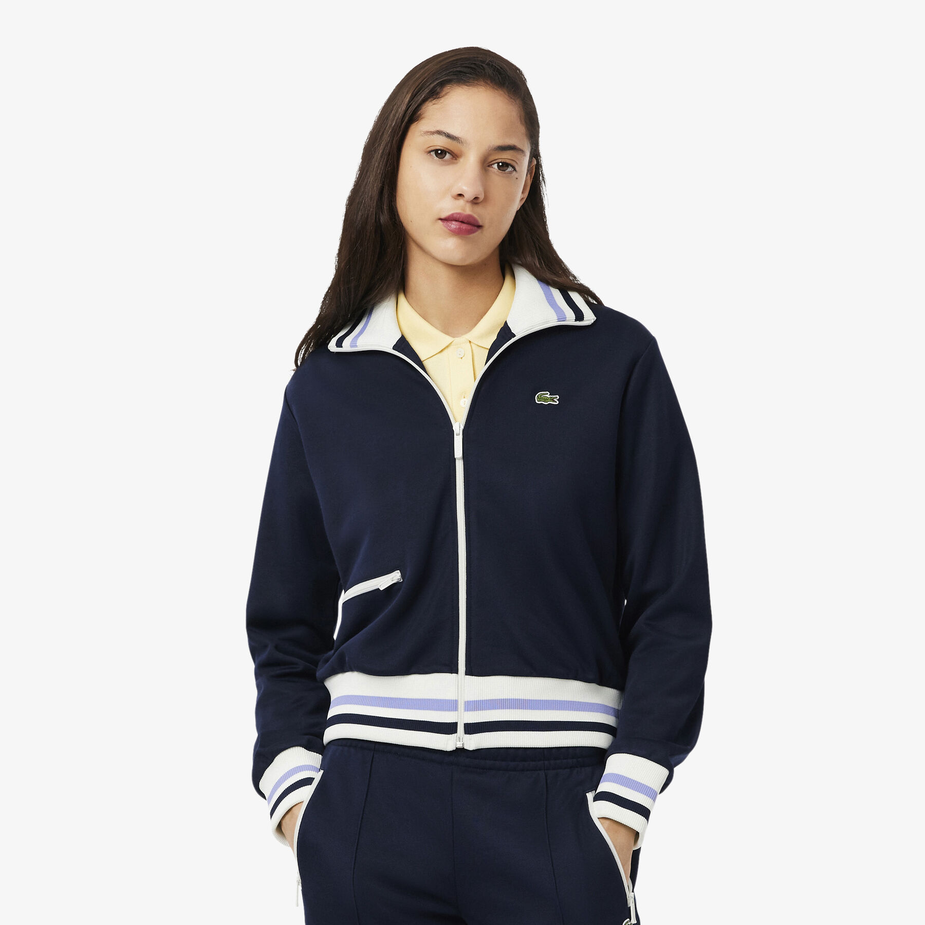 Zipped Stripe Accent Sweatshirt Zipped Stripe Accent Sweatshirt - SF5252-00-166