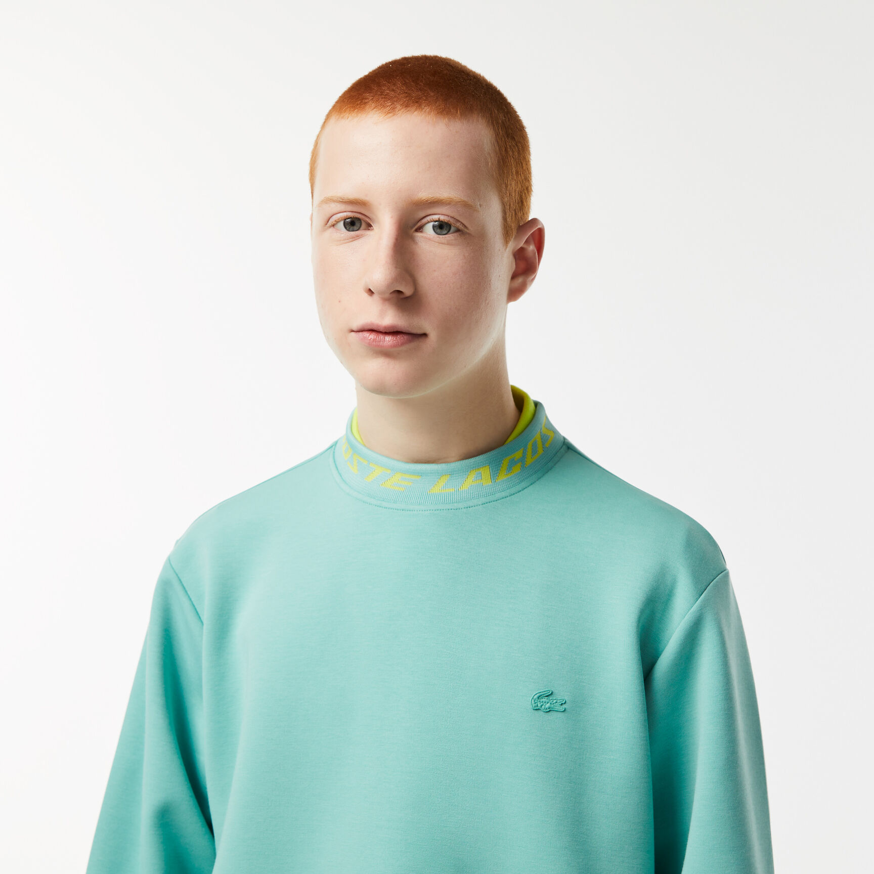 Men's Lacoste Double Sided Logo Collar Sweatshirt - SH5690-00-3A4