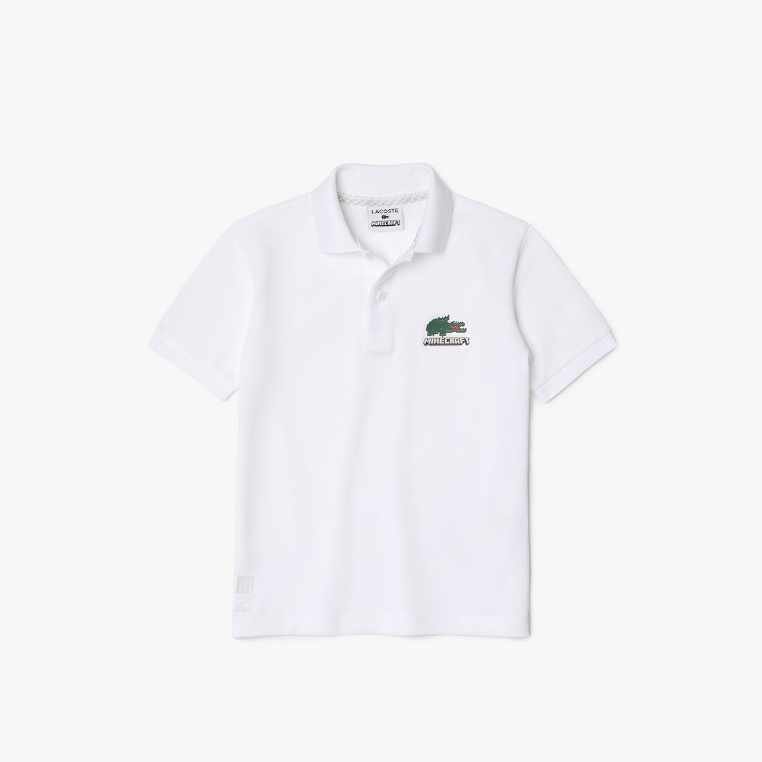 تيشيرت بولو بيكيه قطن عضوي مجموعة Lacoste &times; Minecraft للأطفال