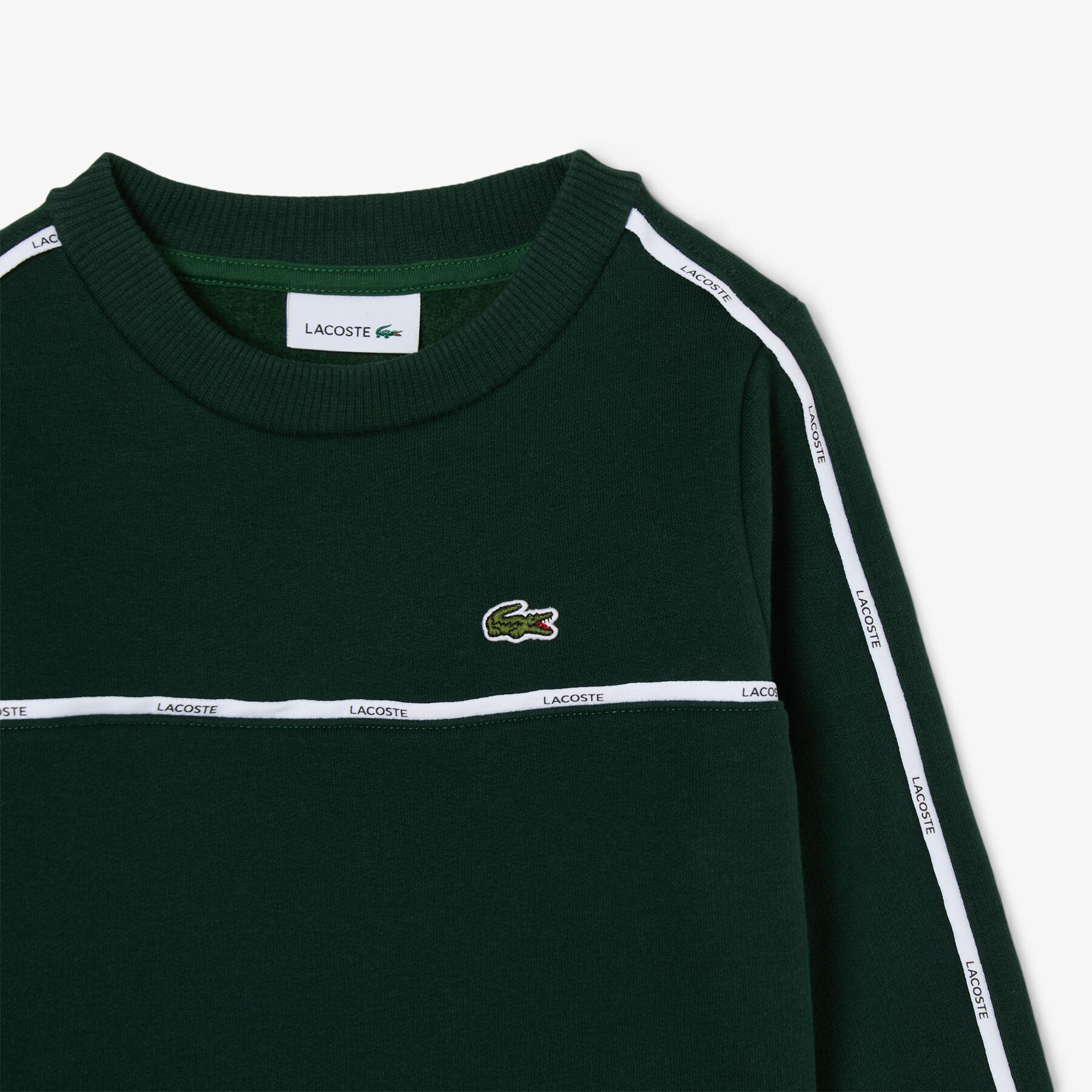 Logo Stripe Fleece Sweatshirt lacoste logo stripe fleece sweatshirt