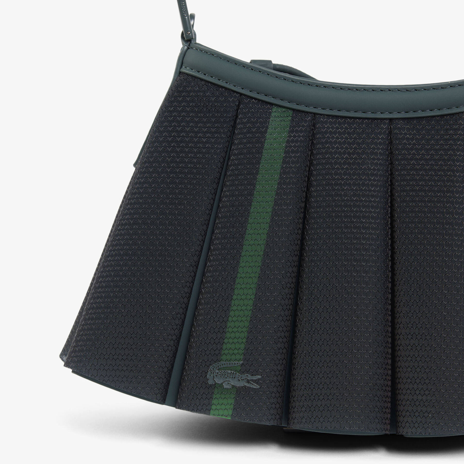 lacoste runway small leather mesh lenglen purse