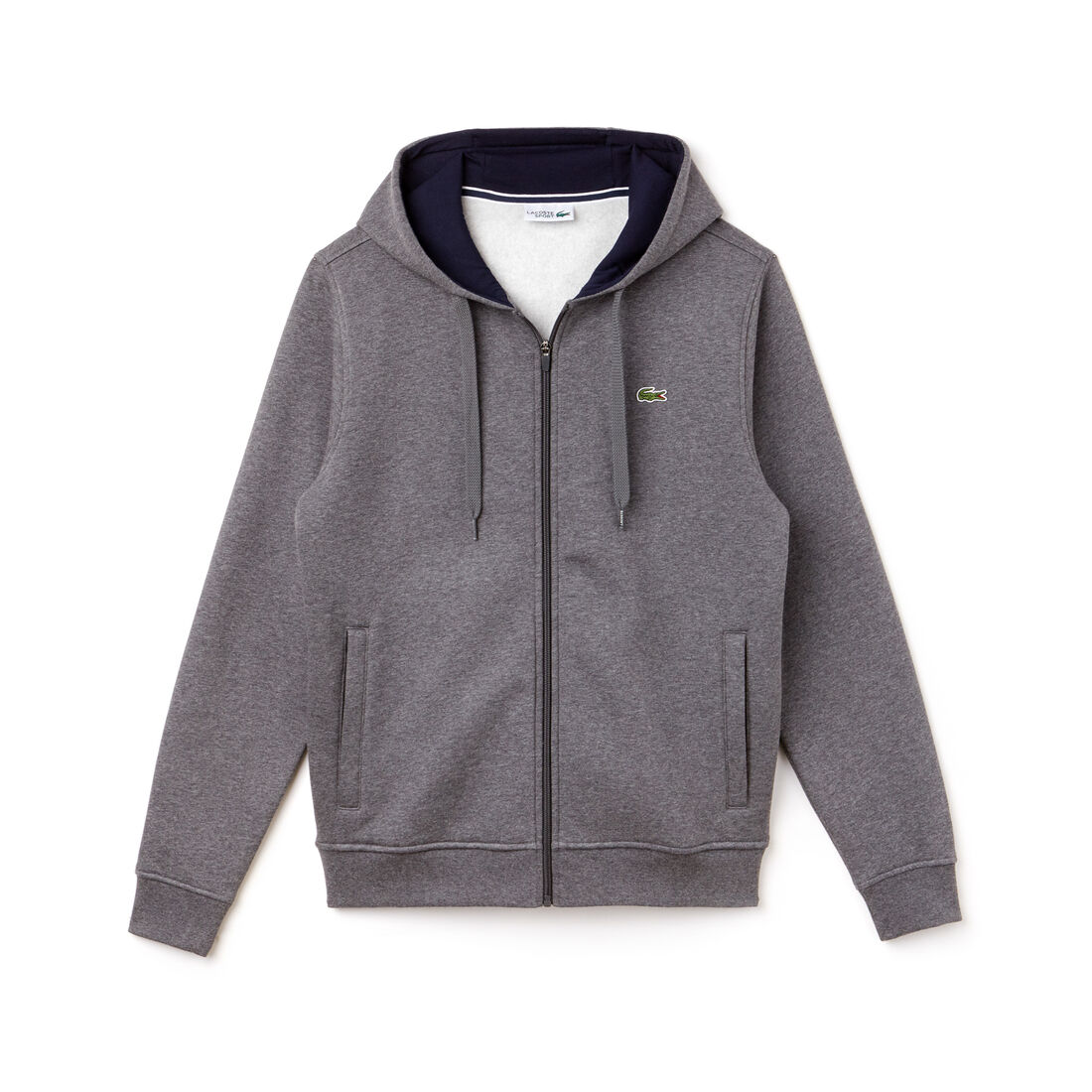 قميص ثقيل من الصوف مزود بغطاء للرأس بسحاب للرجال لرياضة التنس من مجموعة Lacoste SPORT قميص ثقيل من الصوف مزود بغطاء للرأس بسحاب للرجال لرياضة التنس من مجموعة Lacoste SPORT