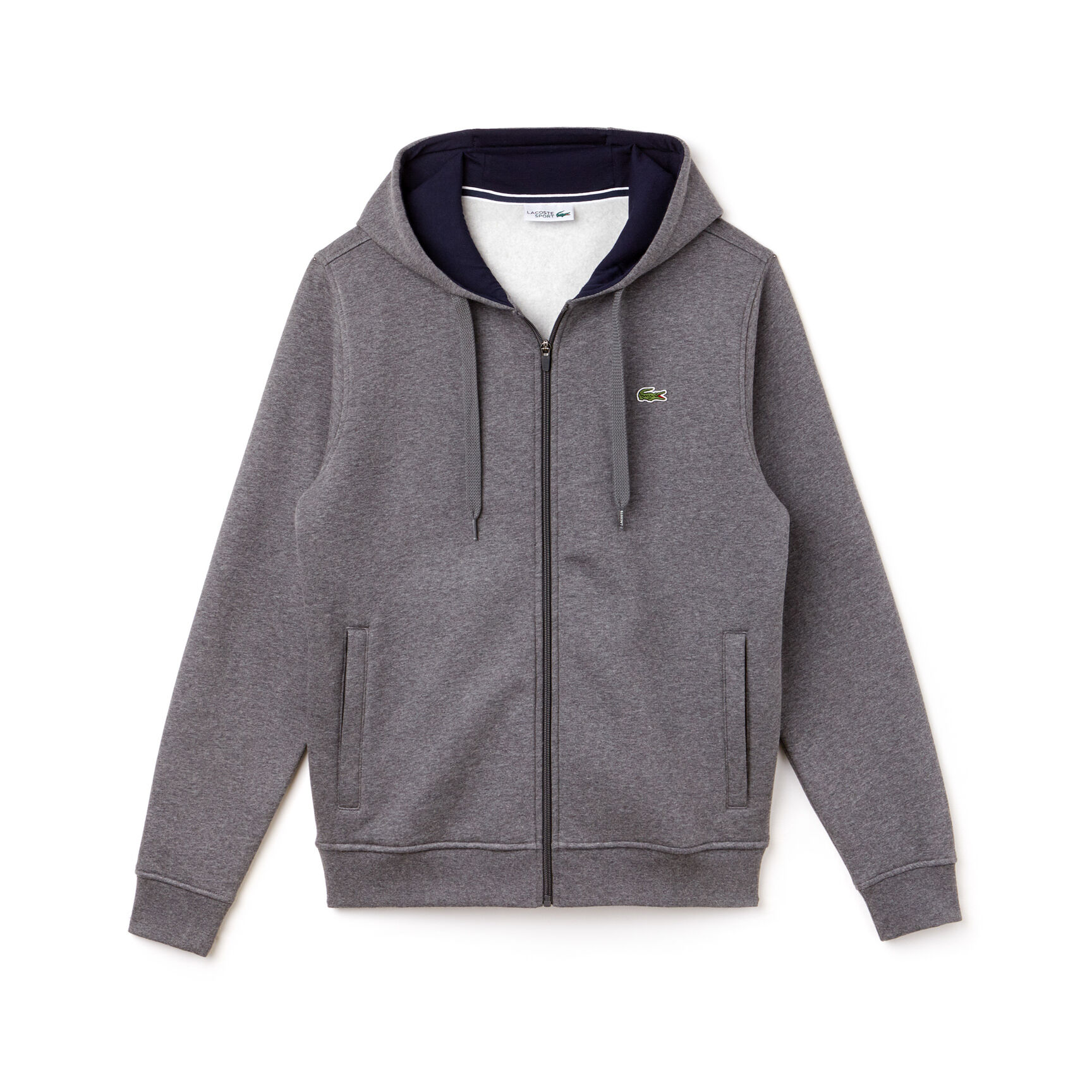 قميص ثقيل من الصوف مزود بغطاء للرأس بسحاب للرجال لرياضة التنس من مجموعة Lacoste SPORT قميص ثقيل من الصوف مزود بغطاء للرأس بسحاب للرجال لرياضة التنس من مجموعة Lacoste SPORT