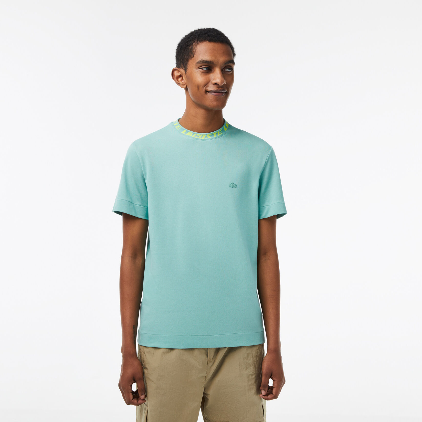Men's Lacoste Regular Fit Branded Collar T-shirt Men's Lacoste Regular Fit Branded Collar T-shirt