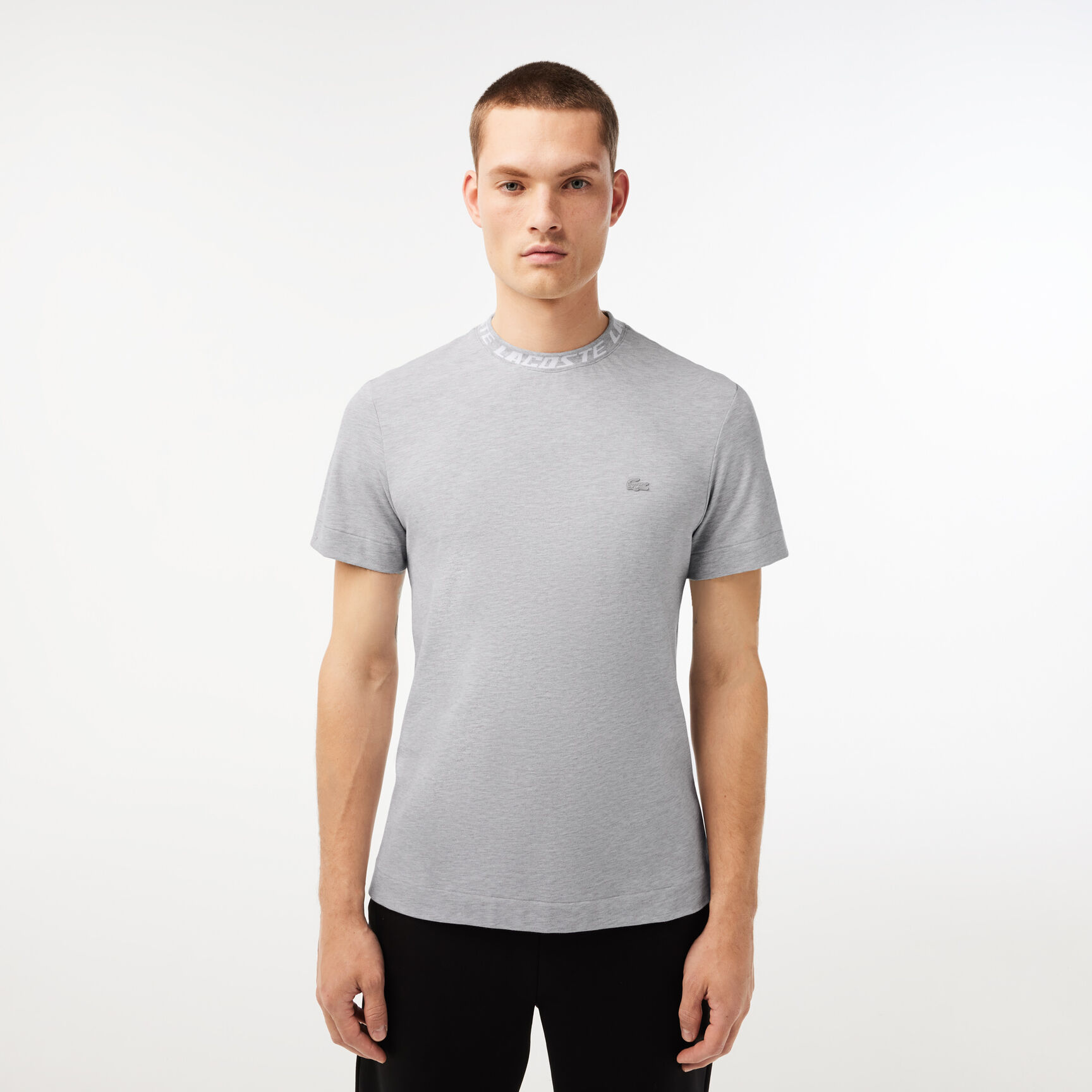 Men's Lacoste Regular Fit Branded Collar T-shirt Men's Lacoste Regular Fit Branded Collar T-shirt - TH9687-00-CCA