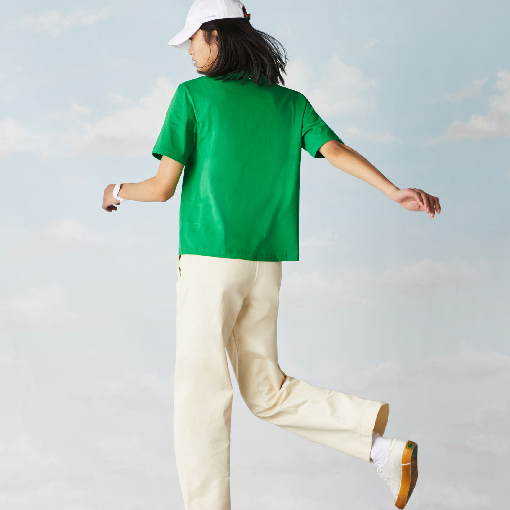 تي شيرت قطني للنساء بفتحة رقبة مستديرة ونقشة مطبوعة لمجموعة Polaroid تي شيرت قطني للنساء بفتحة رقبة مستديرة ونقشة مطبوعة لمجموعة Polaroid