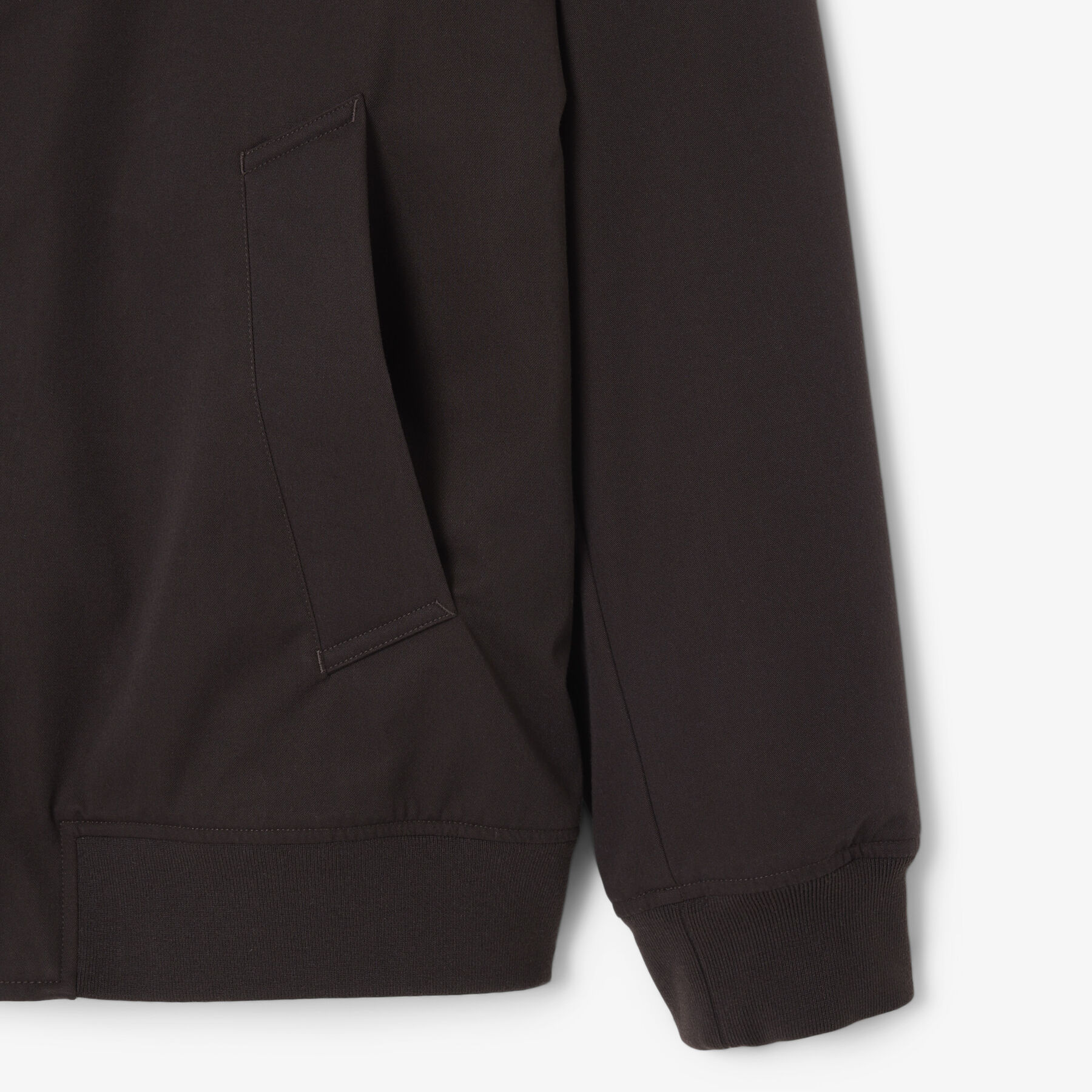 lacoste retro badge water repellent bomber jacket