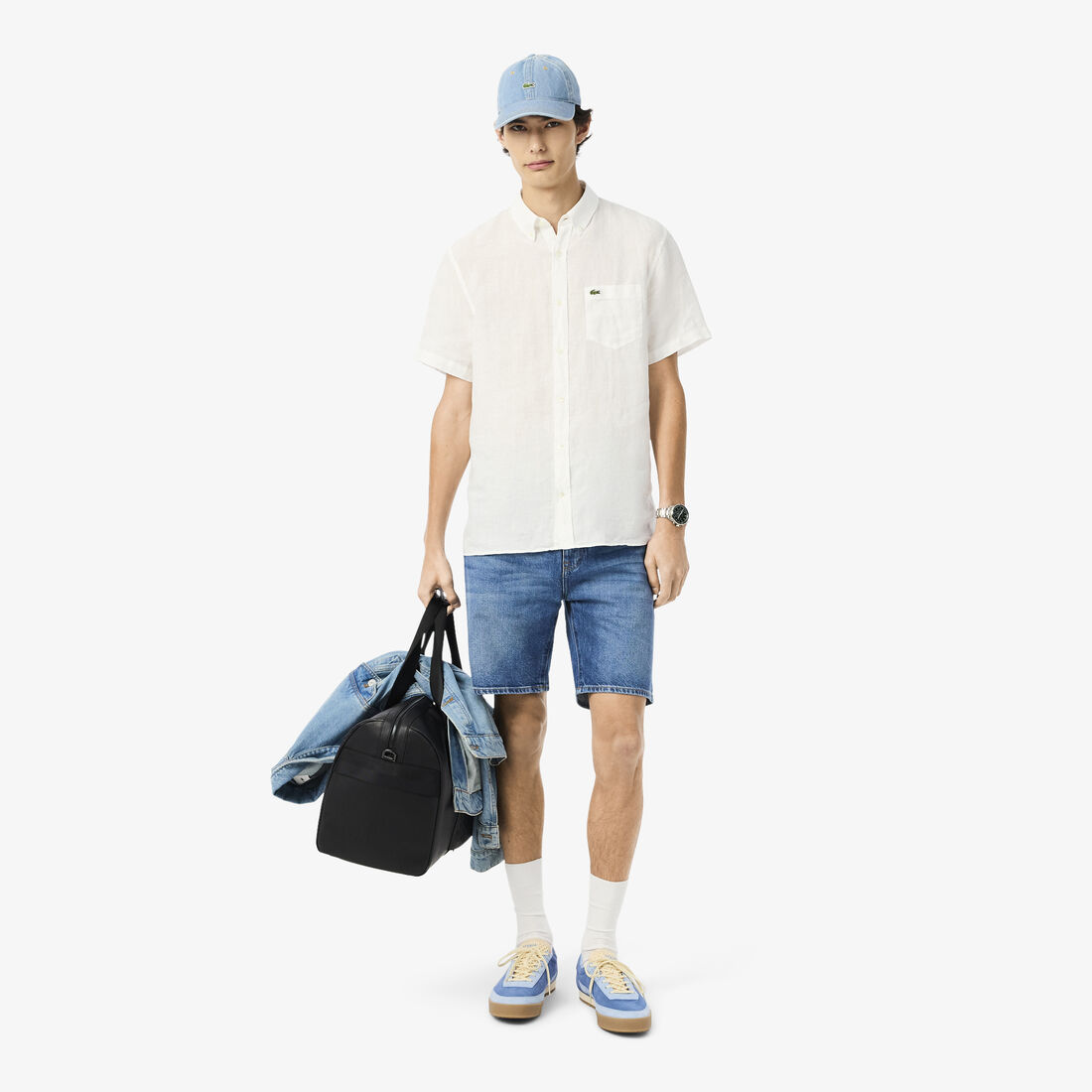 شورت برمودا جينز بقصّة مستقيمة Straight Fit Denim Bermuda Shorts - FH9932-00-MK9