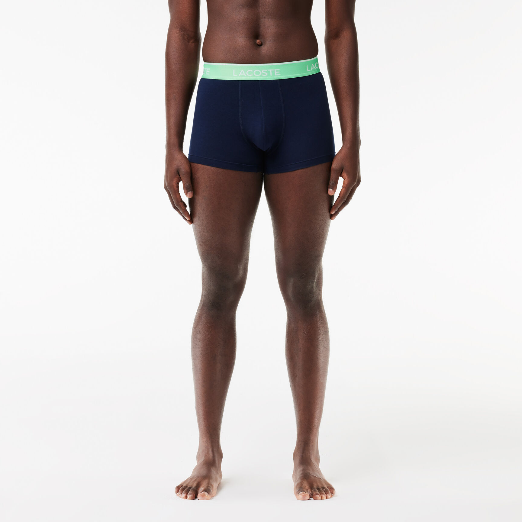 Pack Of 3 Navy Casual Trunks With Contrasting Waistband - 5H3401-00-ILV