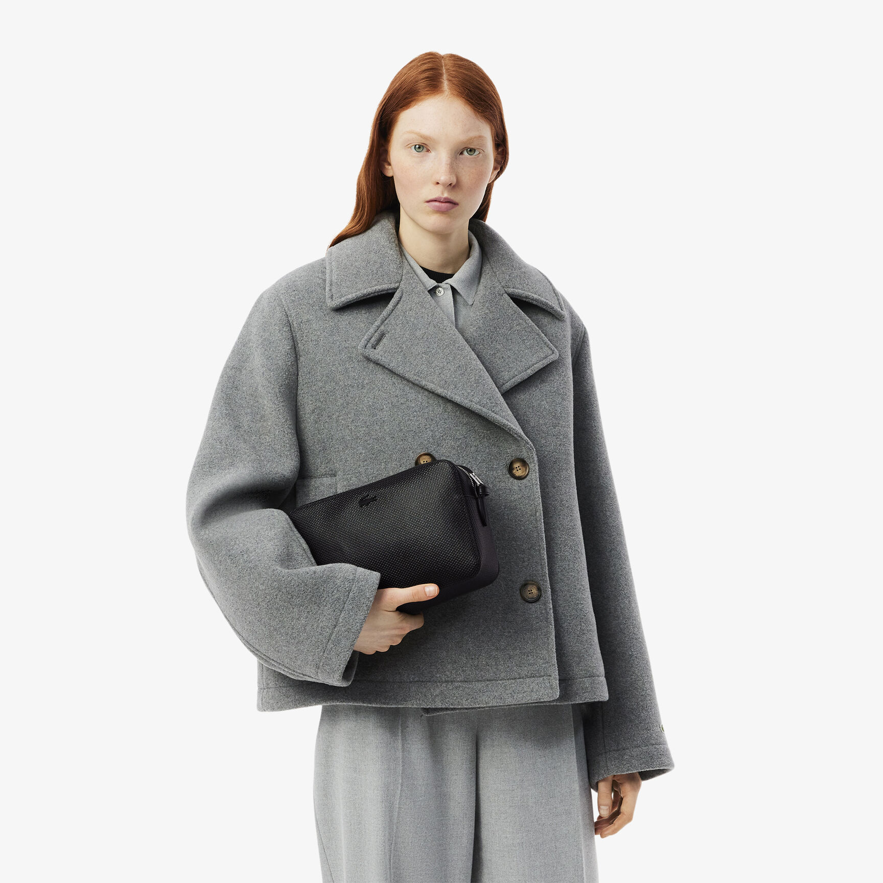 حقيبة لاكوست جلد عجل للنساء مجموعة Chantaco Women's Lacoste Chantaco Calfskin Leather Pouch Purse - NF4160KL-000