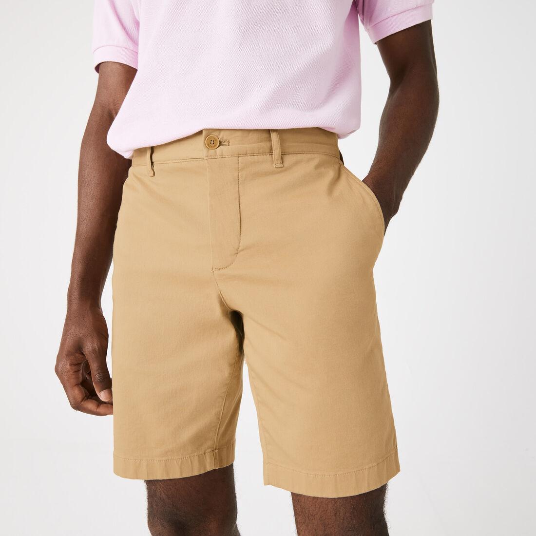 جاكيت لاكوست بنمط فيست مبطن مقاوم للماء للرجال Men's Slim Fit Stretch Cotton Bermuda Shorts - FH2647-00-02S