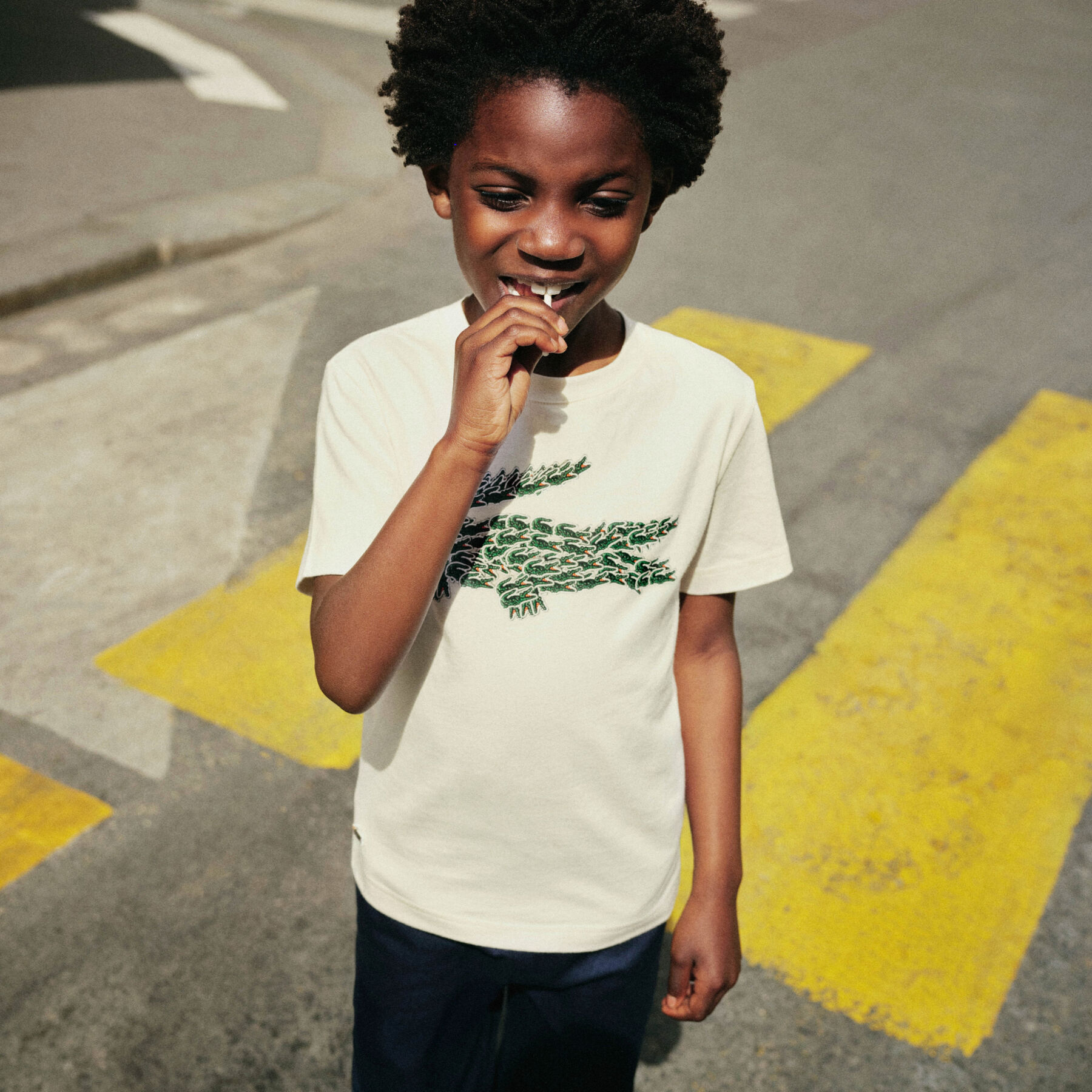 Crocodile Print Cotton T-shirt Crocodile Print Cotton T-shirt - TJ0842-00-XFJ