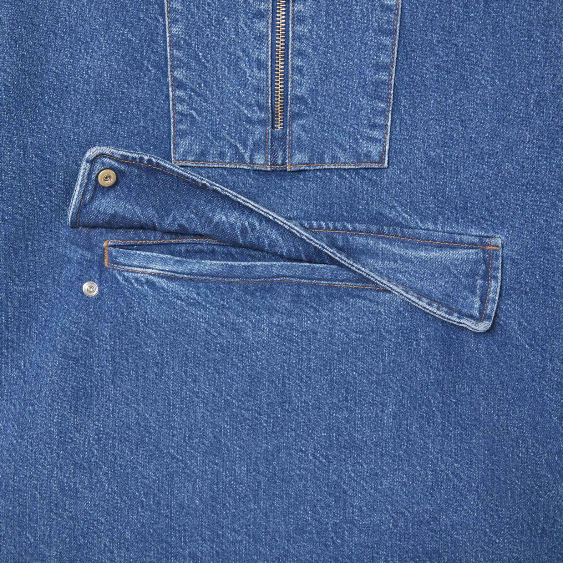 Oversized Denim Popover Jacket lacoste oversized denim popover jacket