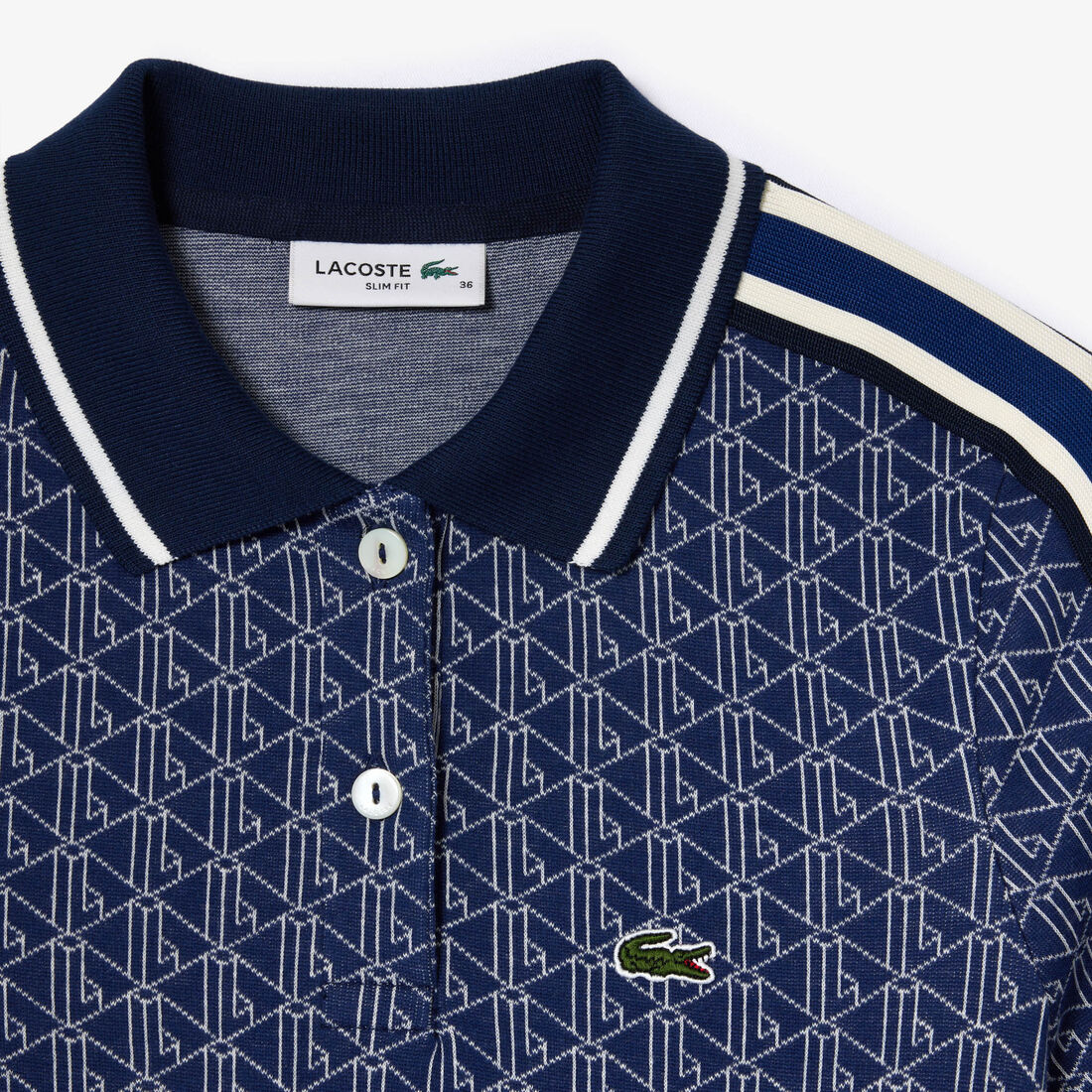 Slim Fit Lacoste Monogram Jacquard Dress Slim Fit Lacoste Monogram Jacquard Dress - EF1676-00-QIE