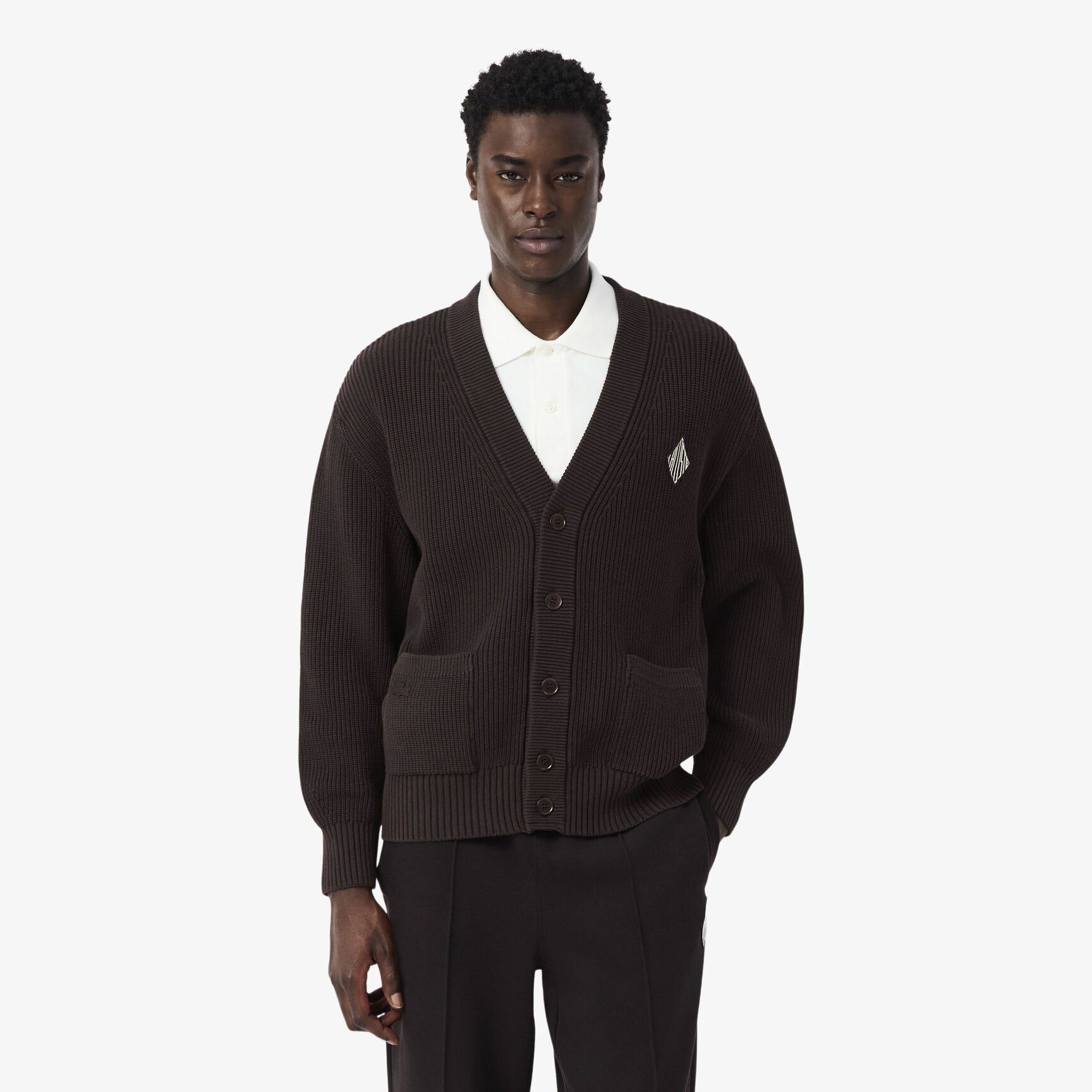 Relaxed Fit Ribbed Cotton Cardigan - AH0611-00-3LA