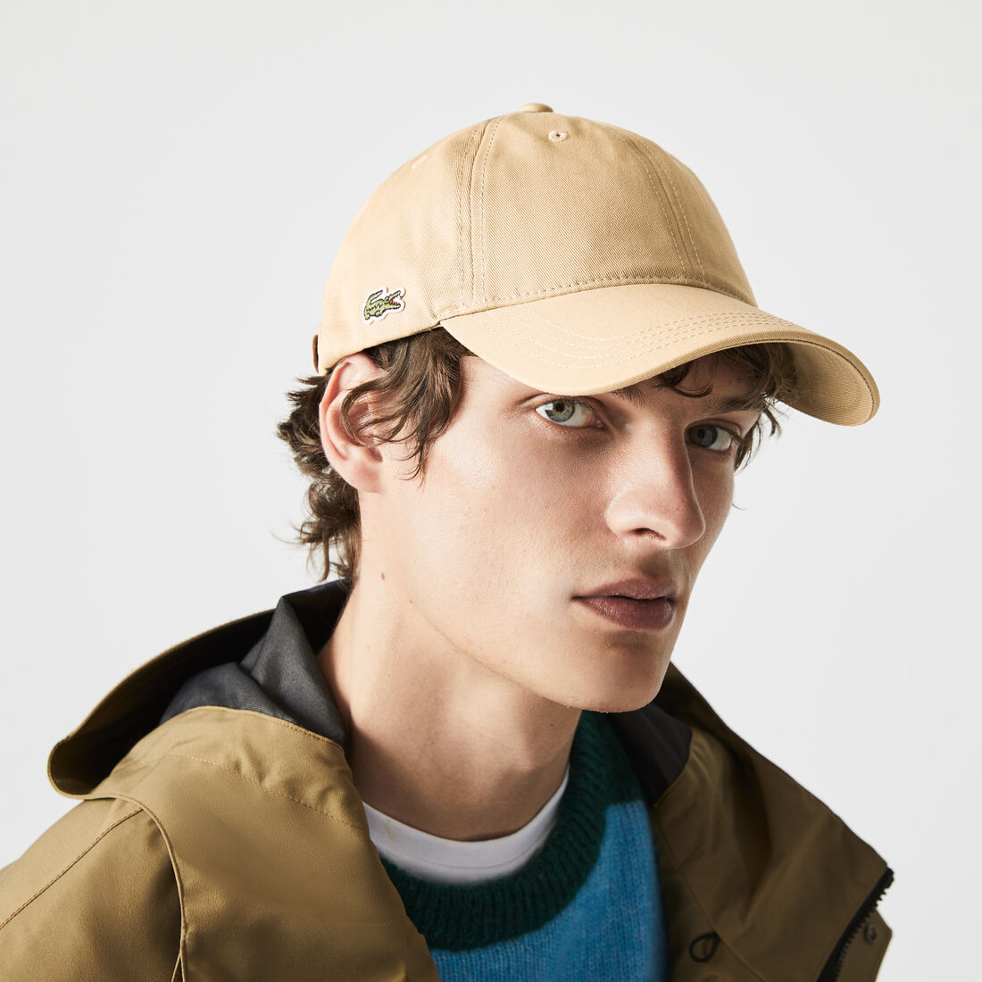 كاب قطن بشريط بلون مغاير للرجال