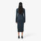 lacoste runway polo collar merino wool blend maxi dress