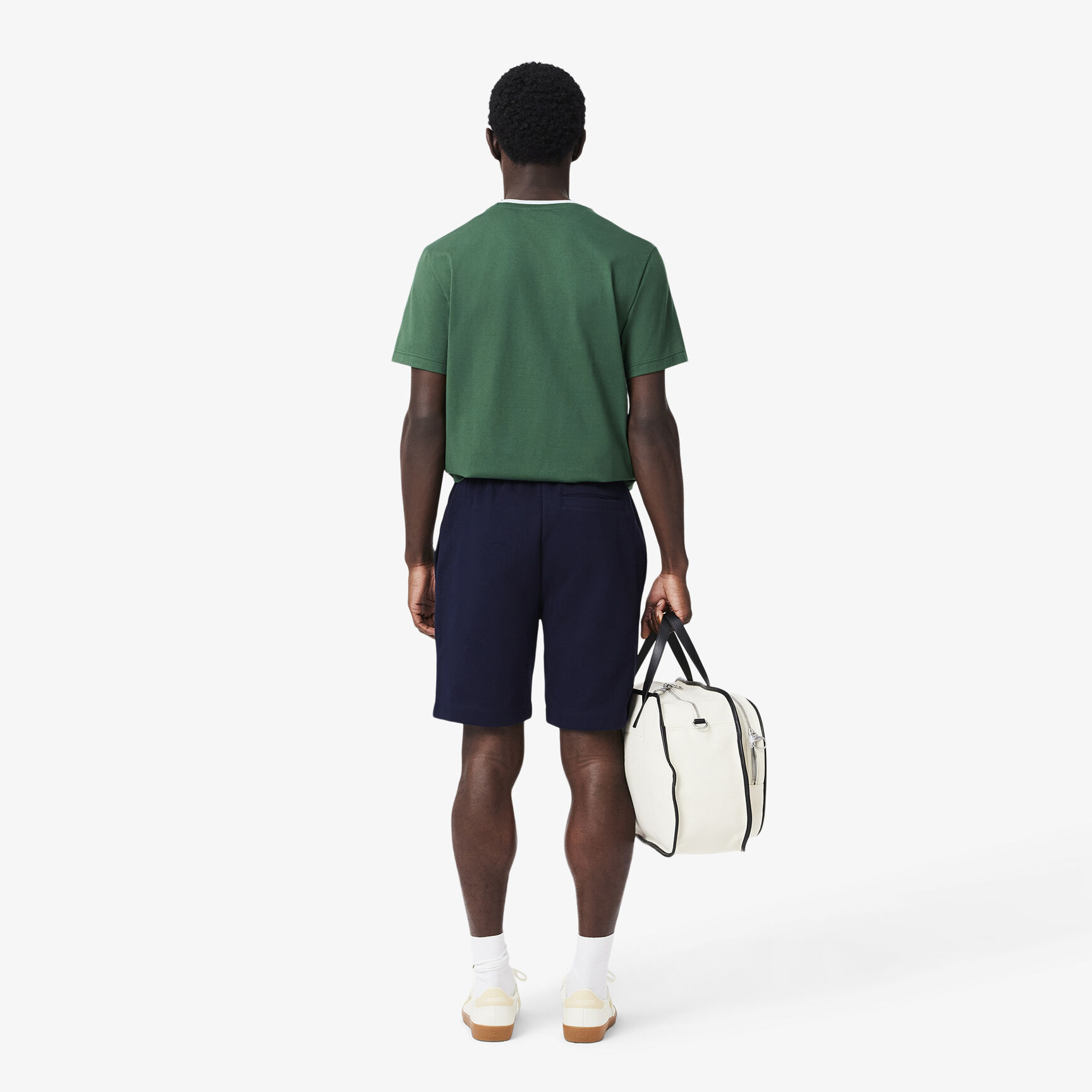 شورت صوف بقصّة عادية Men's Lacoste Organic Brushed Cotton Fleece Jogger Shorts - GH9627-00-166