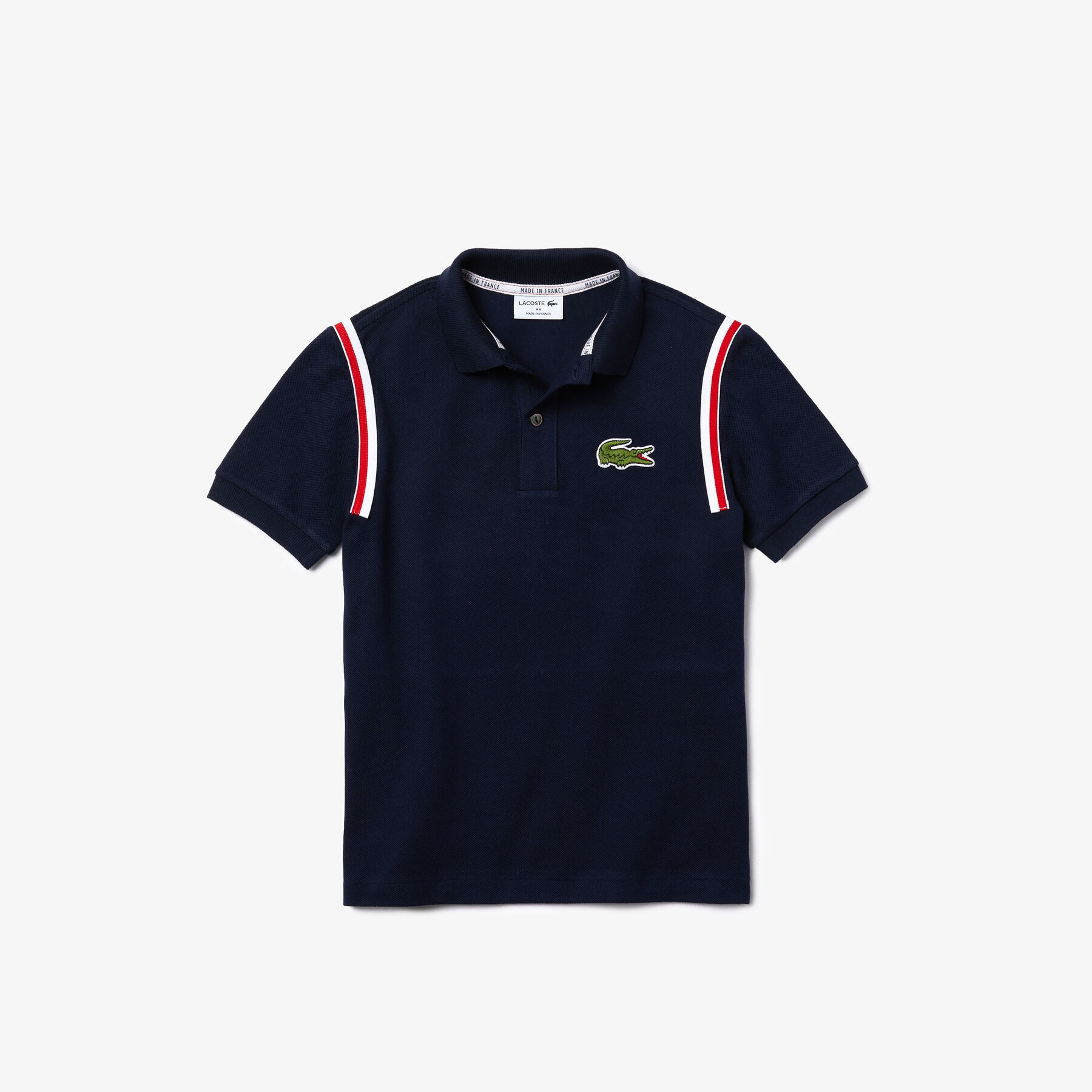 لاكوست قميص بولو من بيكيه القطن العضوي للأولاد مجموعة made in france
