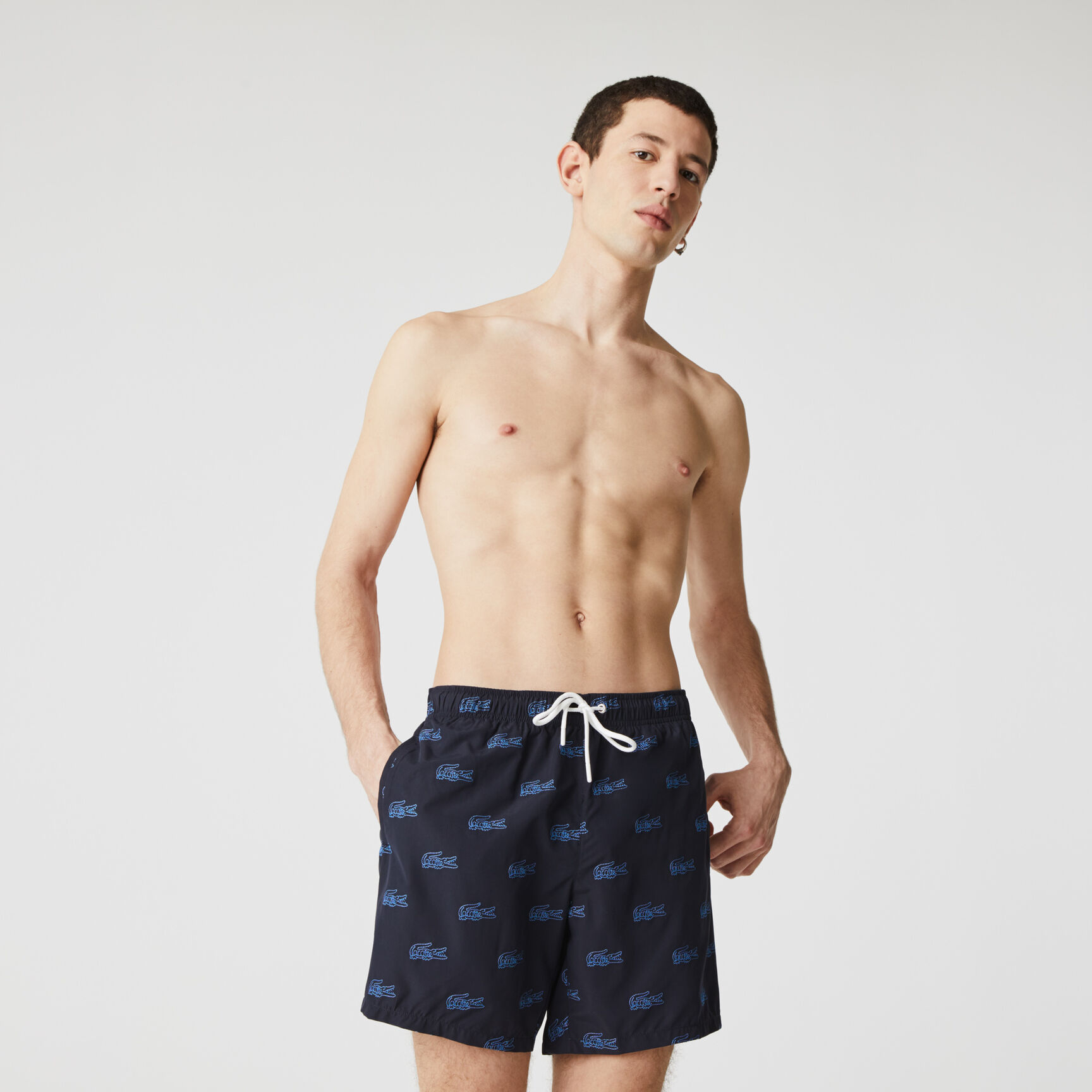 Men’s Embroidered Crocodile Design Swimming Trunks Men’s Embroidered Crocodile Design Swimming Trunks