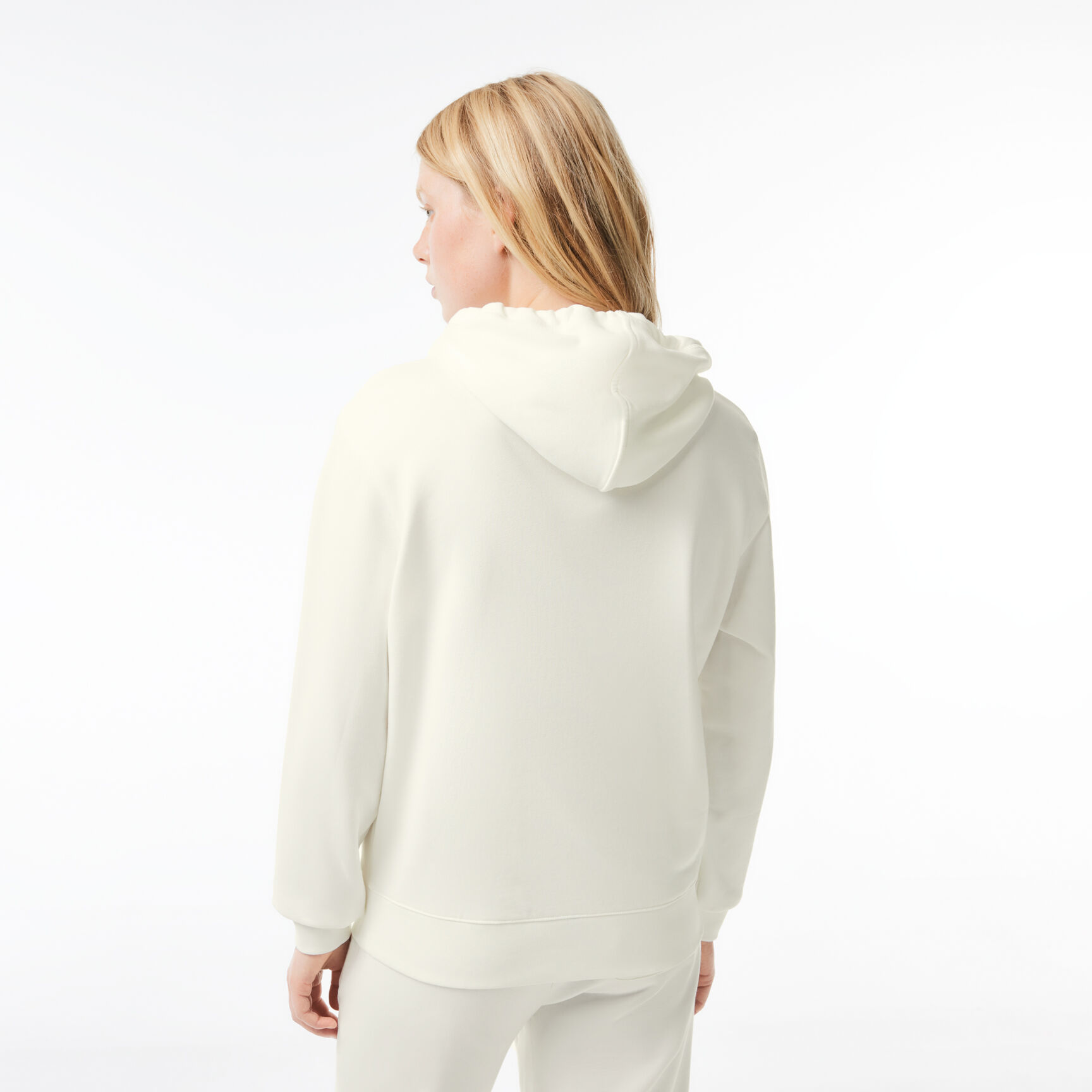 سويت شيرت بيكيه قطن بسحاب ومقسم بألوان Lacoste Print Jogger Hoodie - SF0884-00-70V