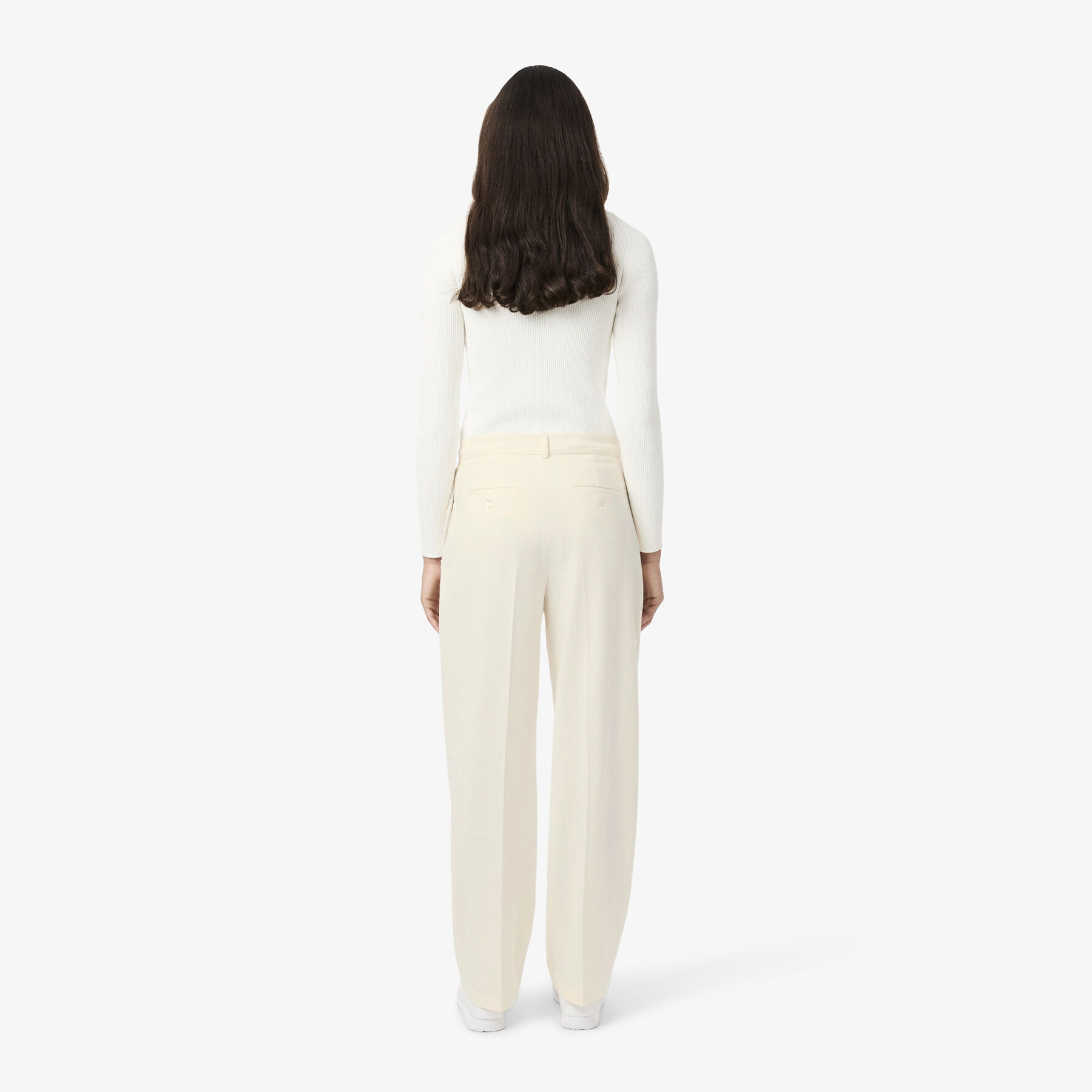بنطلون فلانيل مطوي كبير الحجم Oversized Pleated Flannel Pants - HF5359-00-XFJ