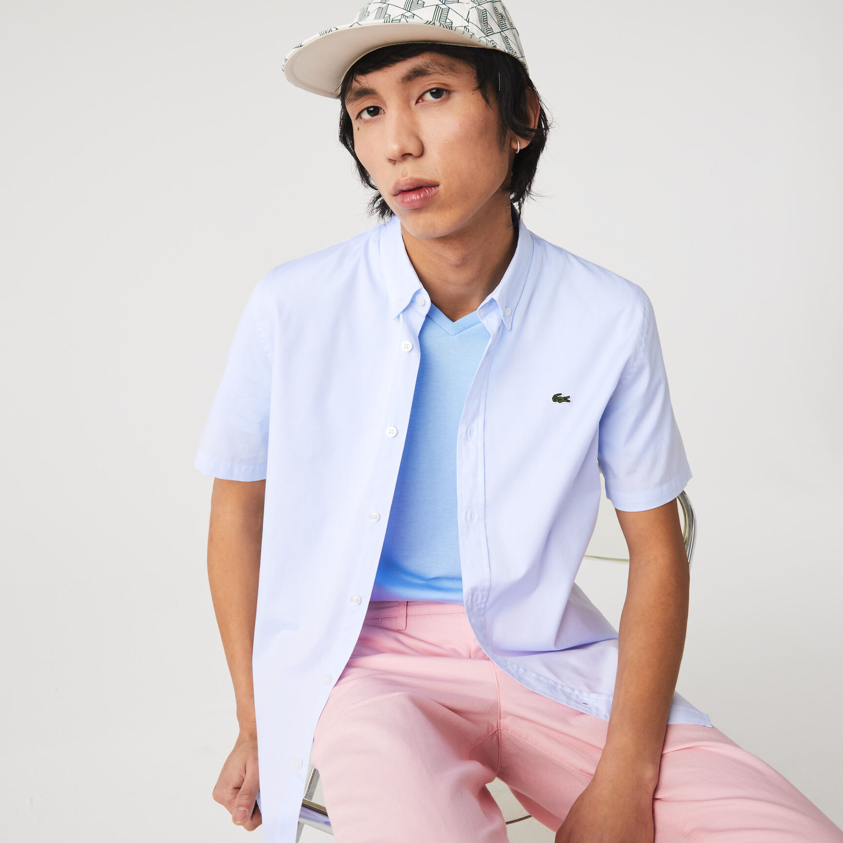 قميص قطن فاخر بقصة عادية للرجال قميص قطن فاخر بقصة عادية للرجال