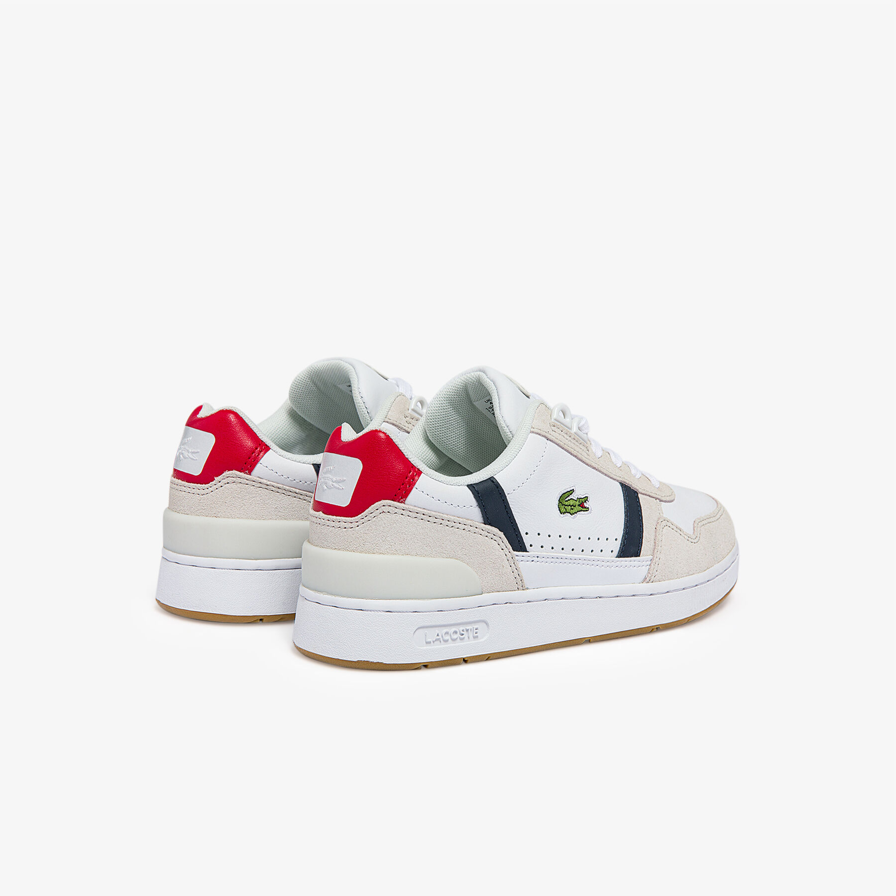 Women's T-Clip Tricolour Leather and Suede Trainers Women's T-Clip Tricolour Leather and Suede Trainers - 40SFA0043-407