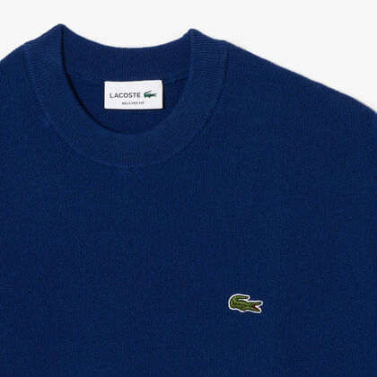 Men's Lacoste Relaxed Fit Crew Neck Wool Sweater