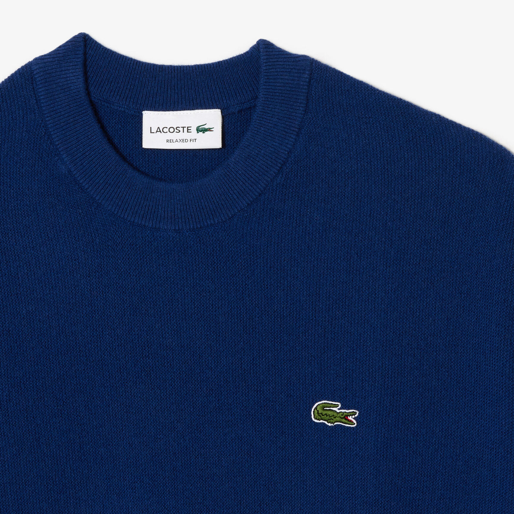 Men's Lacoste Relaxed Fit Crew Neck Wool Sweater Men's Lacoste Relaxed Fit Crew Neck Wool Sweater - AH0532-00-F9F