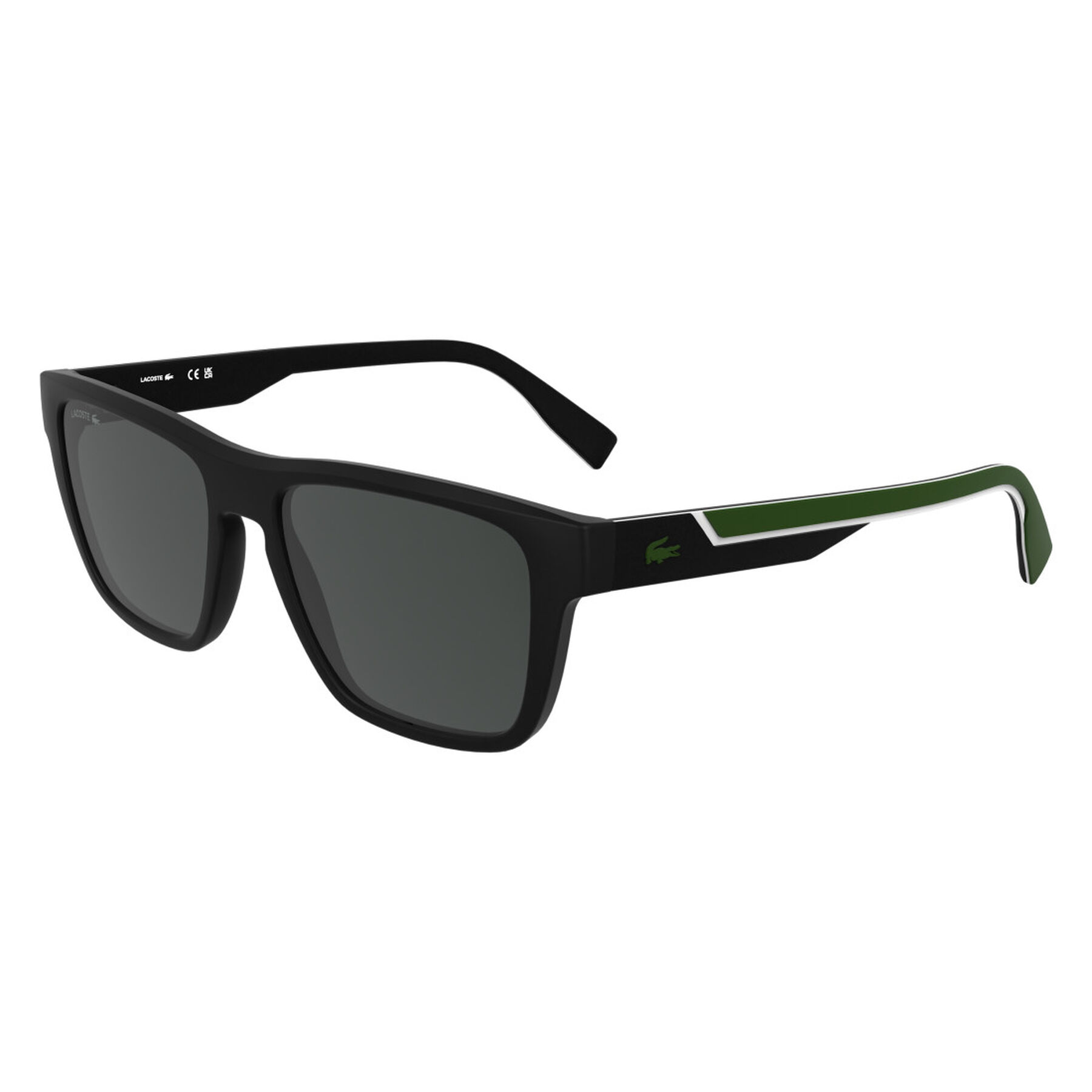 lacoste men s rectangular bio injected sunglasses