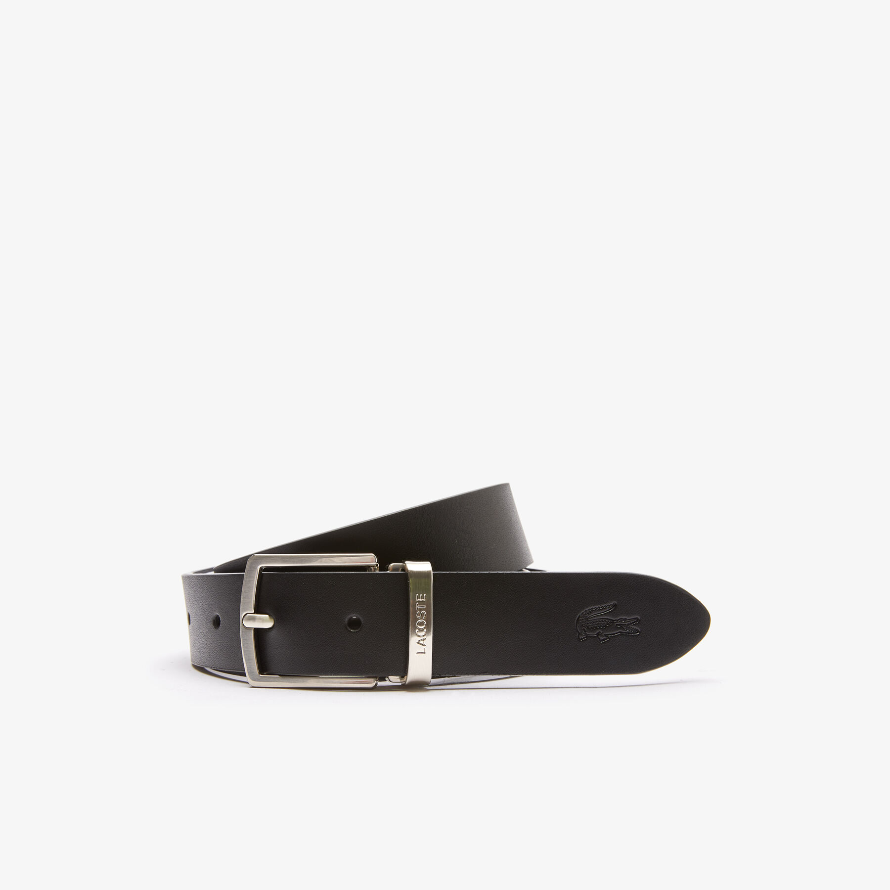 lacoste men s reversible leather belt and 2 buckles gift set