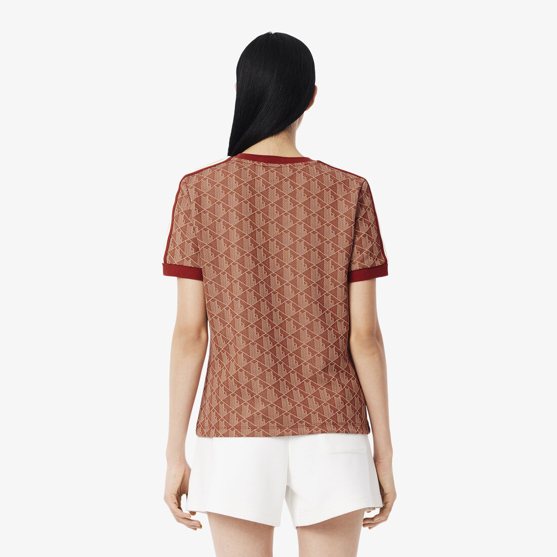 Slim Fit Monogram Jacquard T-shirt Slim Fit Monogram Jacquard T-shirt - TF3244-00-GTI