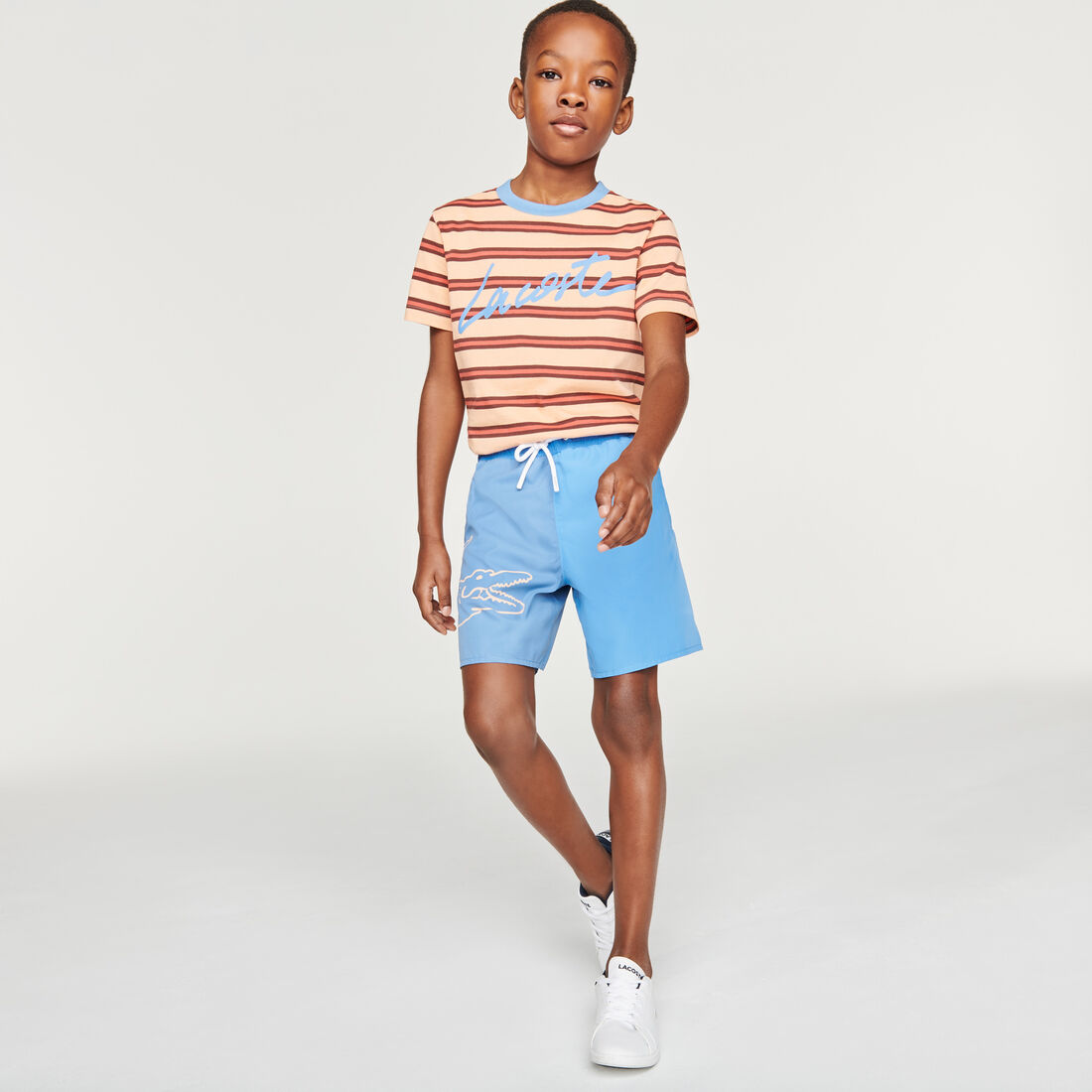 Boys’ Bicolor Crocodile Print Swimming Trunks Boys’ Bicolor Crocodile Print Swimming Trunks