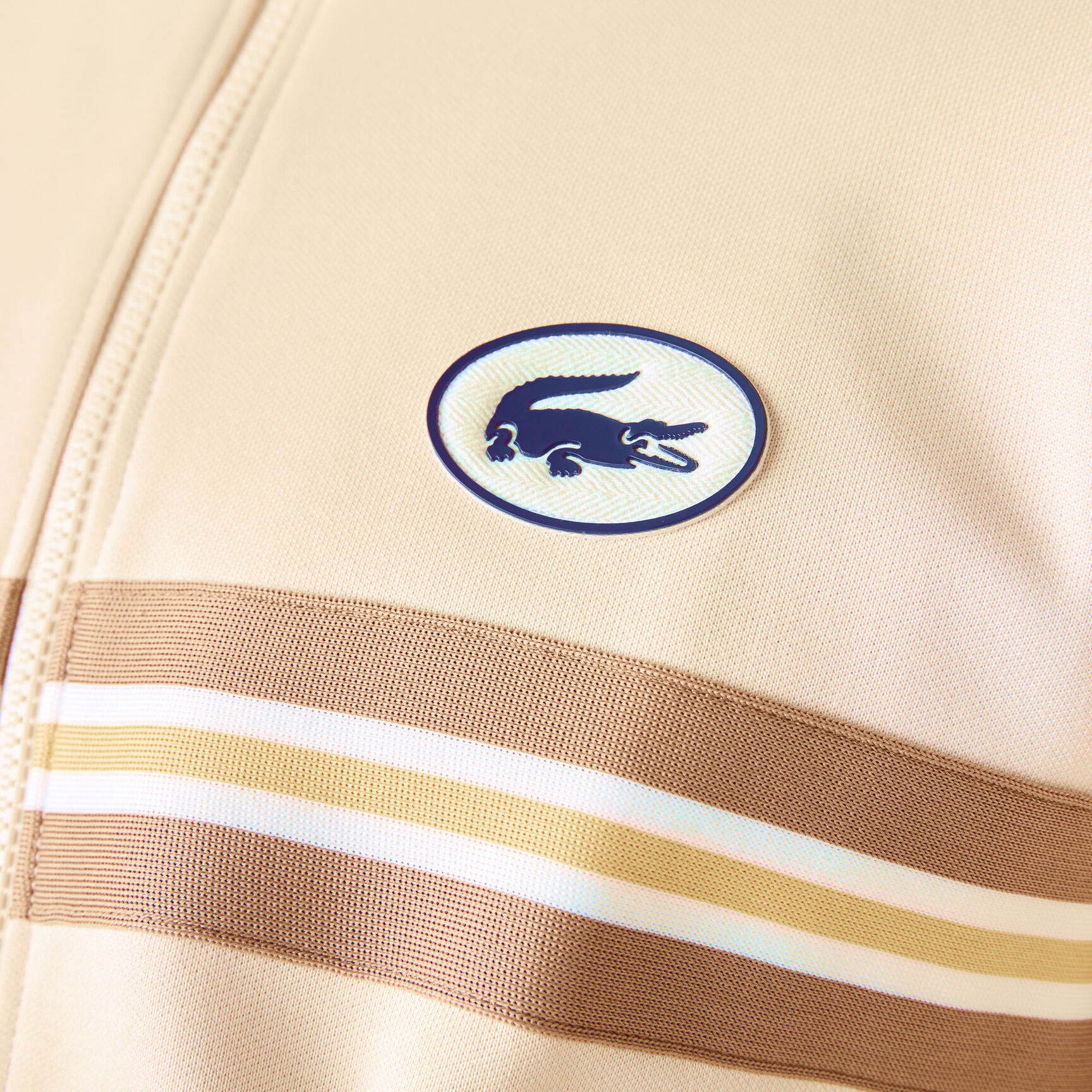 Men’s Heritage Striped Band And Badge Zip Sweatshirt