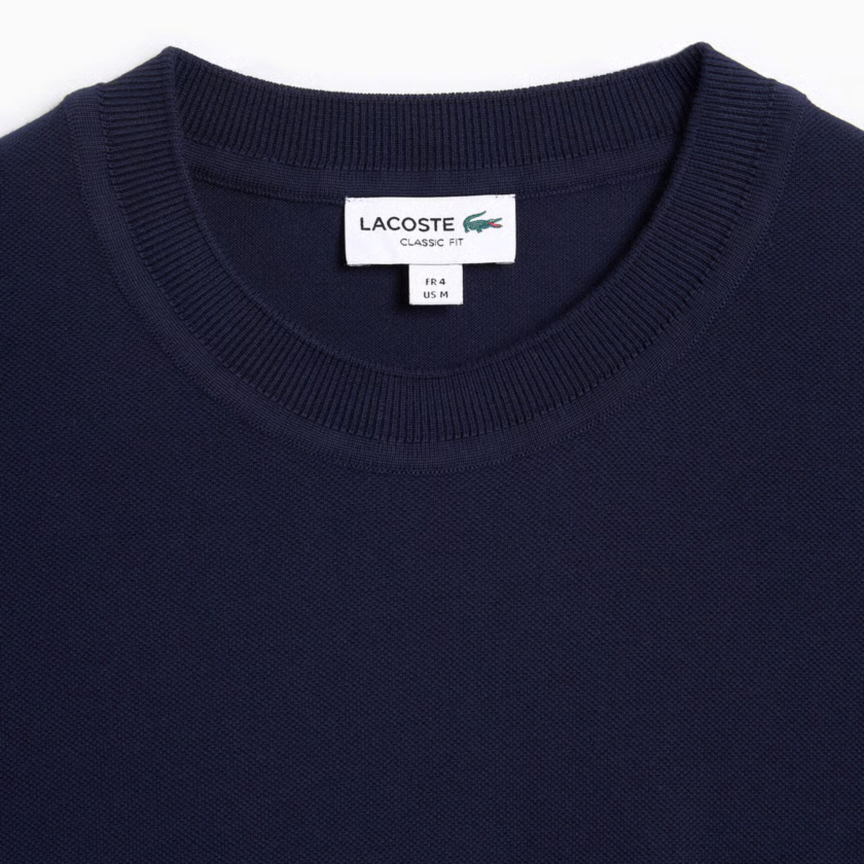Ribbed Neck Petit Pique T-shirt Ribbed Neck Petit Pique T-shirt - TH5477-00-166