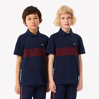 Contrast Stripe And Branding Polo Shirt