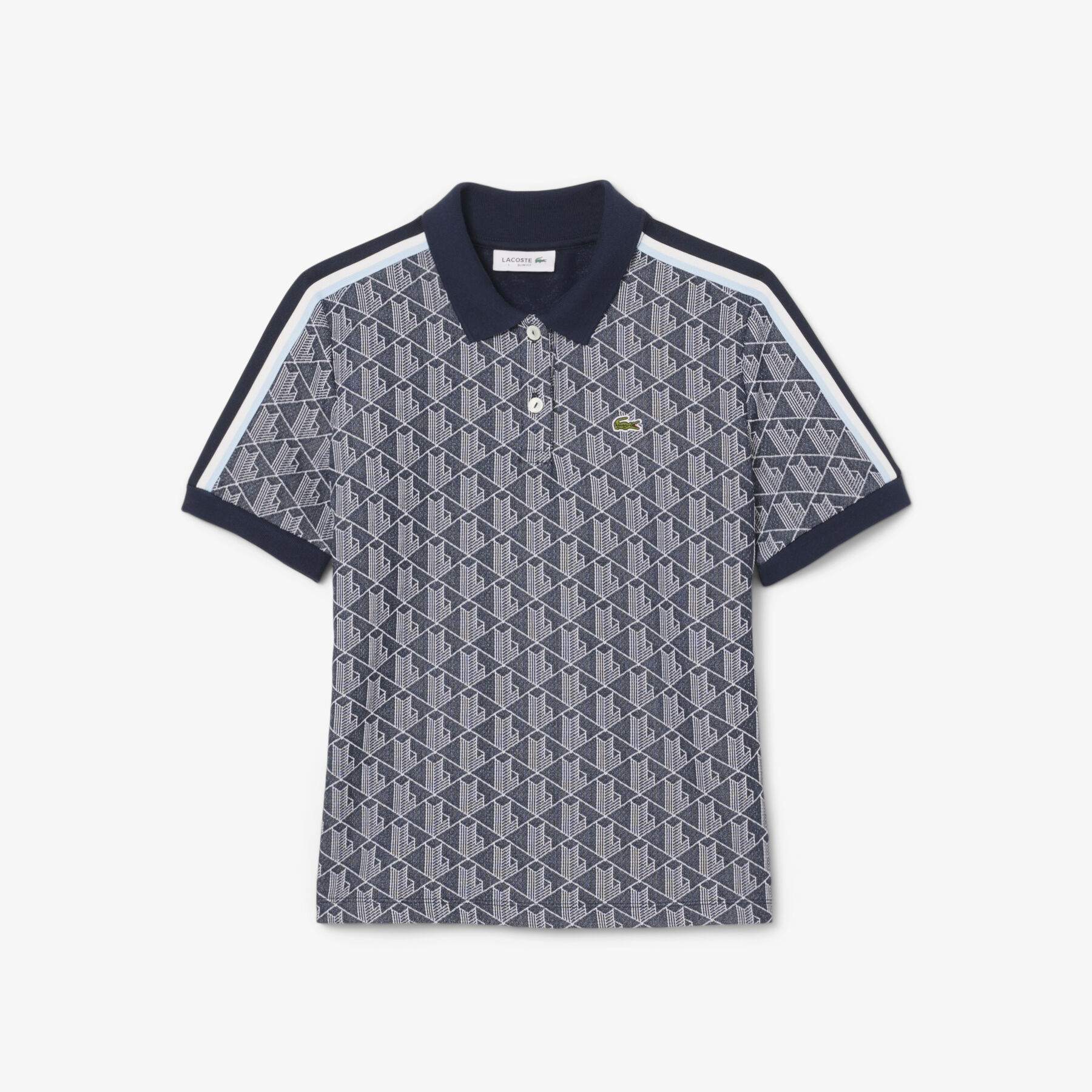 Slim Fit Monogram Jacquard Polo Shirt - DF3364-00-525