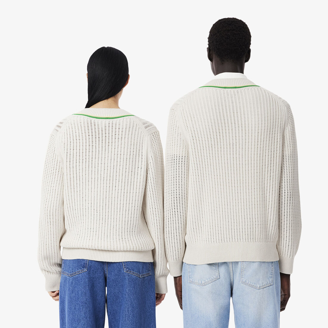 V Neck Striped Tennis Sweater V Neck Striped Tennis Sweater - AH9303-00-GIH