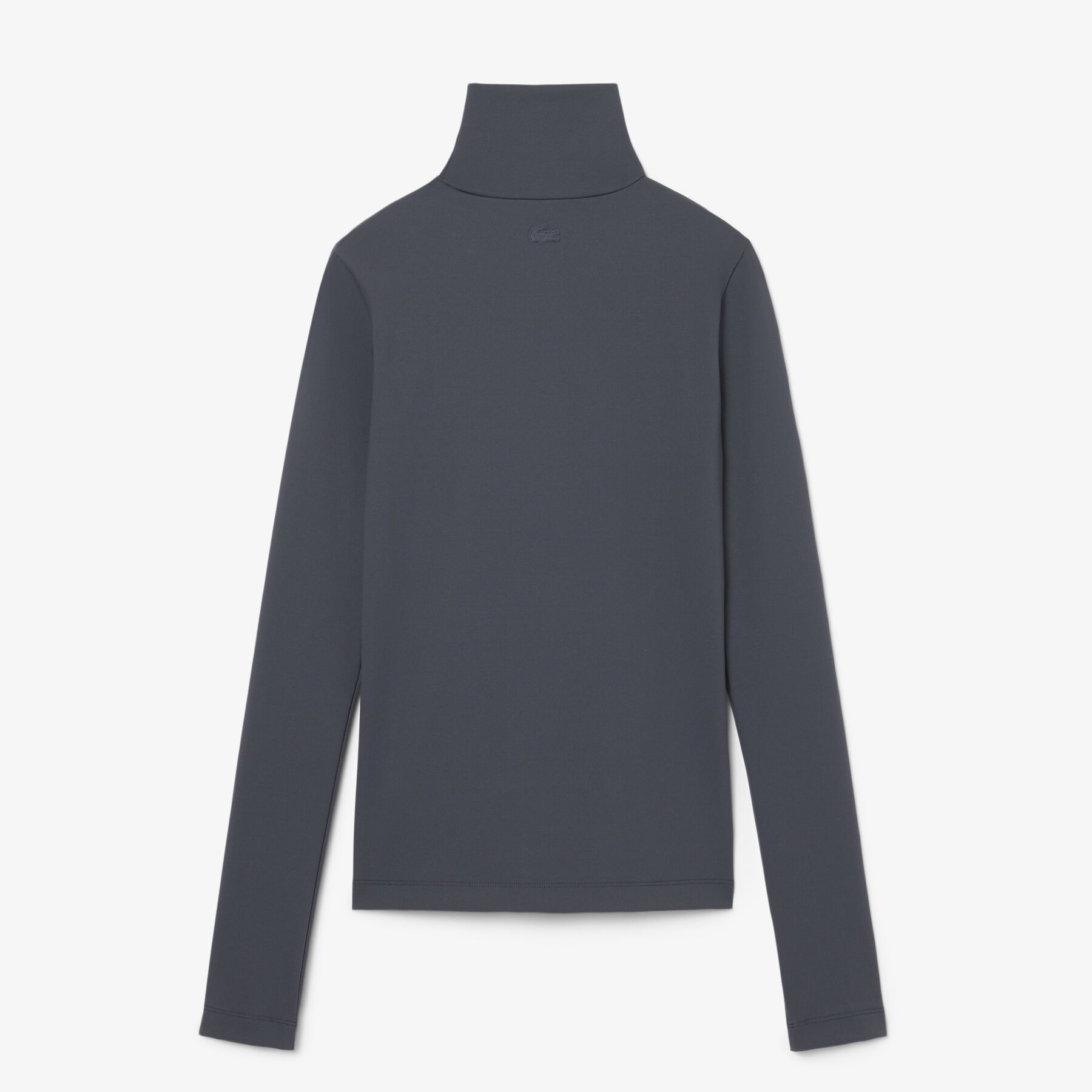 lacoste runway high neck printed stretch t shirt