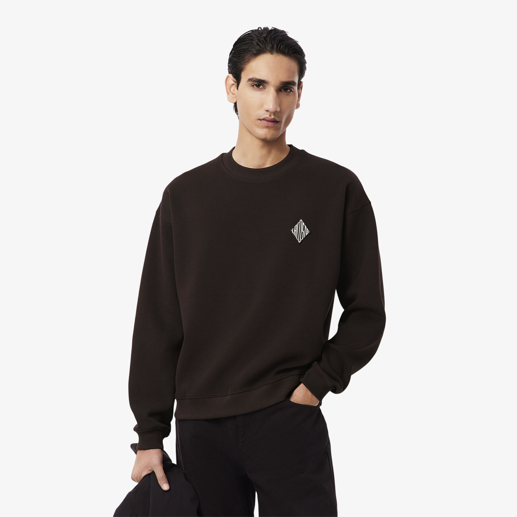 Double Face Pique Badge Sweatshirt Double Face Pique Badge Sweatshirt - SH0035-00-3LA