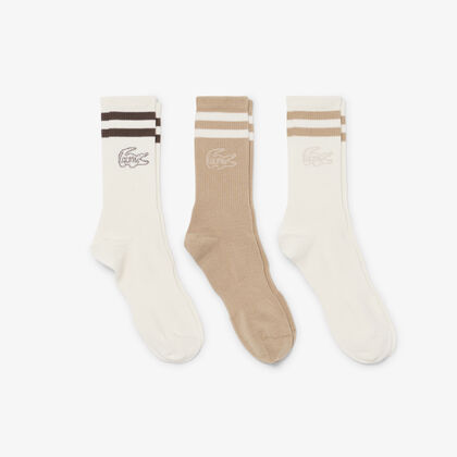 lacoste 3 pack ribbed socks